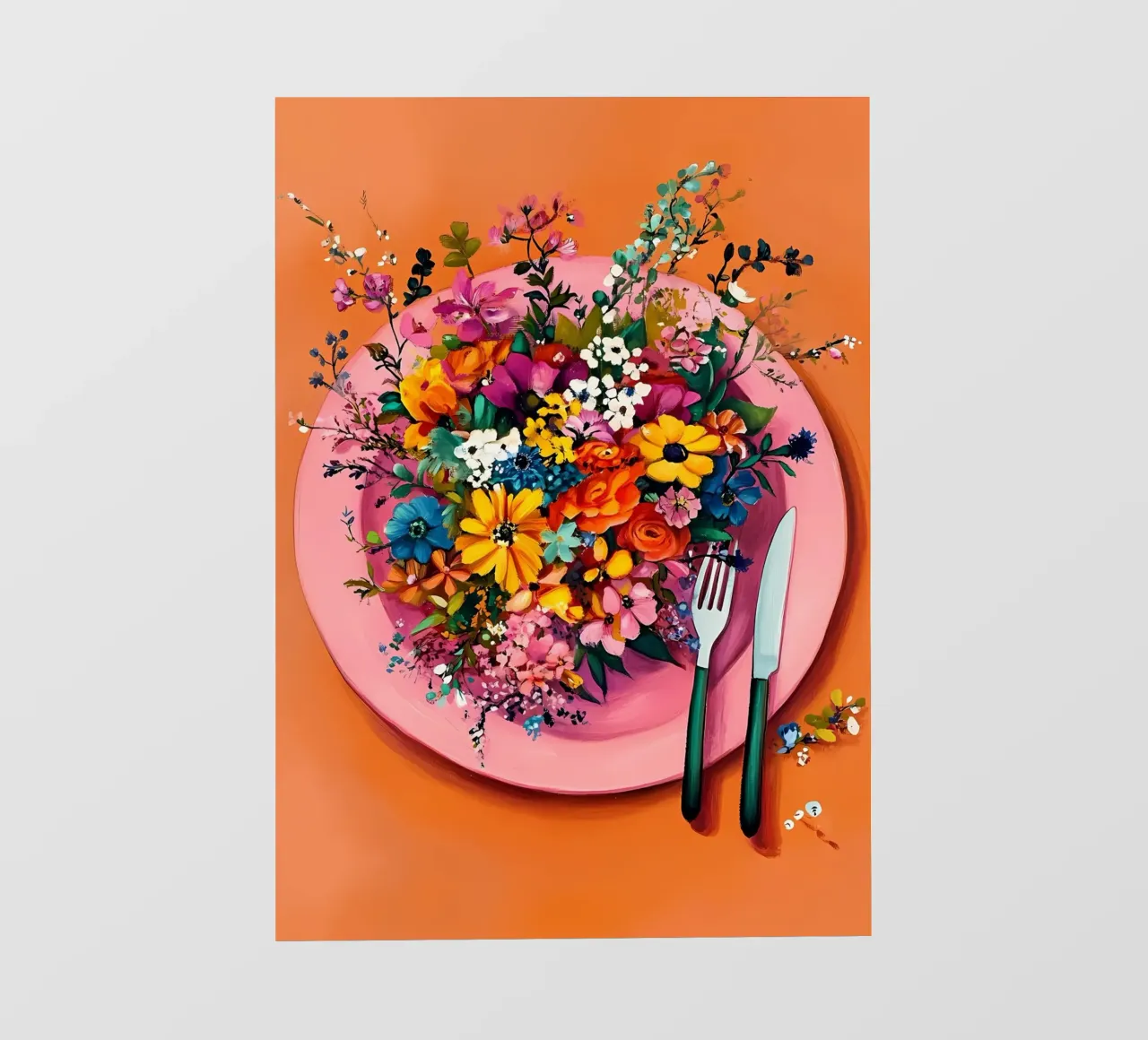 Bon Appetit, Fiori nel piatto pellicola backlit da IamHomeStudio