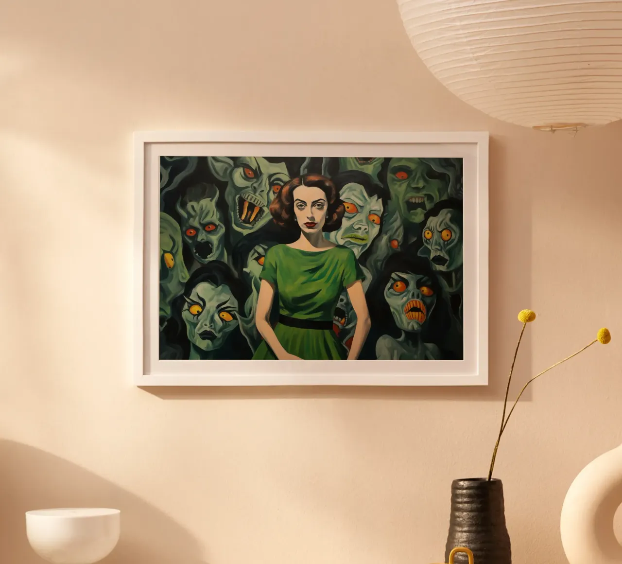 Donna in posizione di rilievo | Pittura classica poster da Autofocus