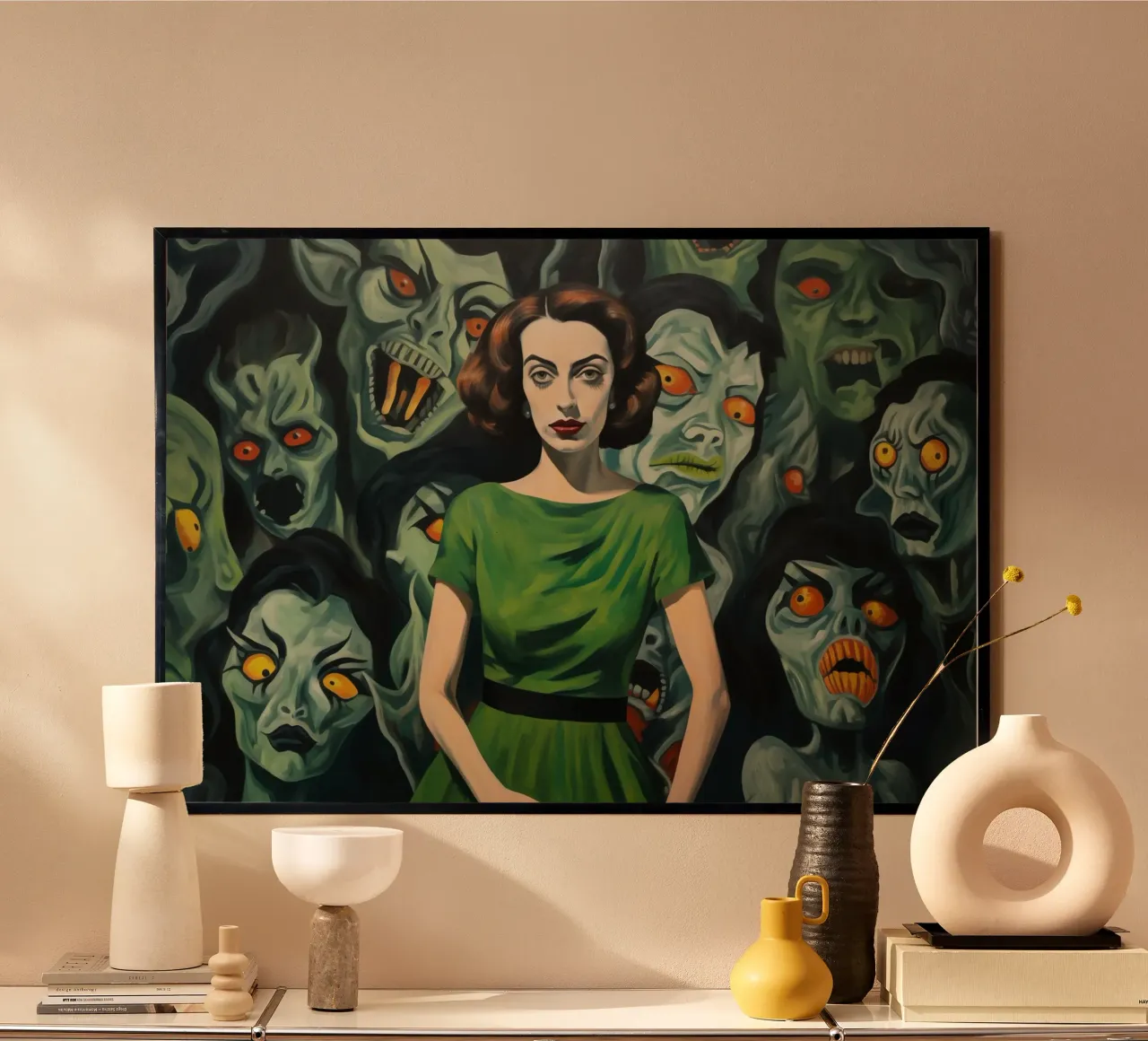 Donna in posizione di rilievo | Pittura classica poster da Autofocus