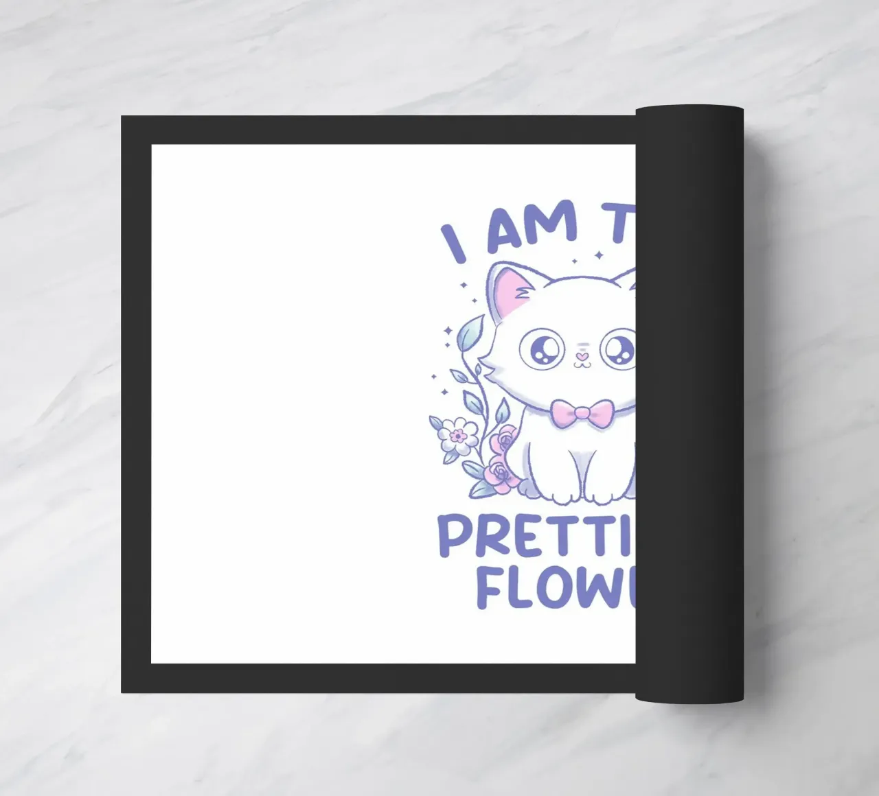 I Am the Prettiest Flower Lovely Cat doormat by Tobe Fonseca
