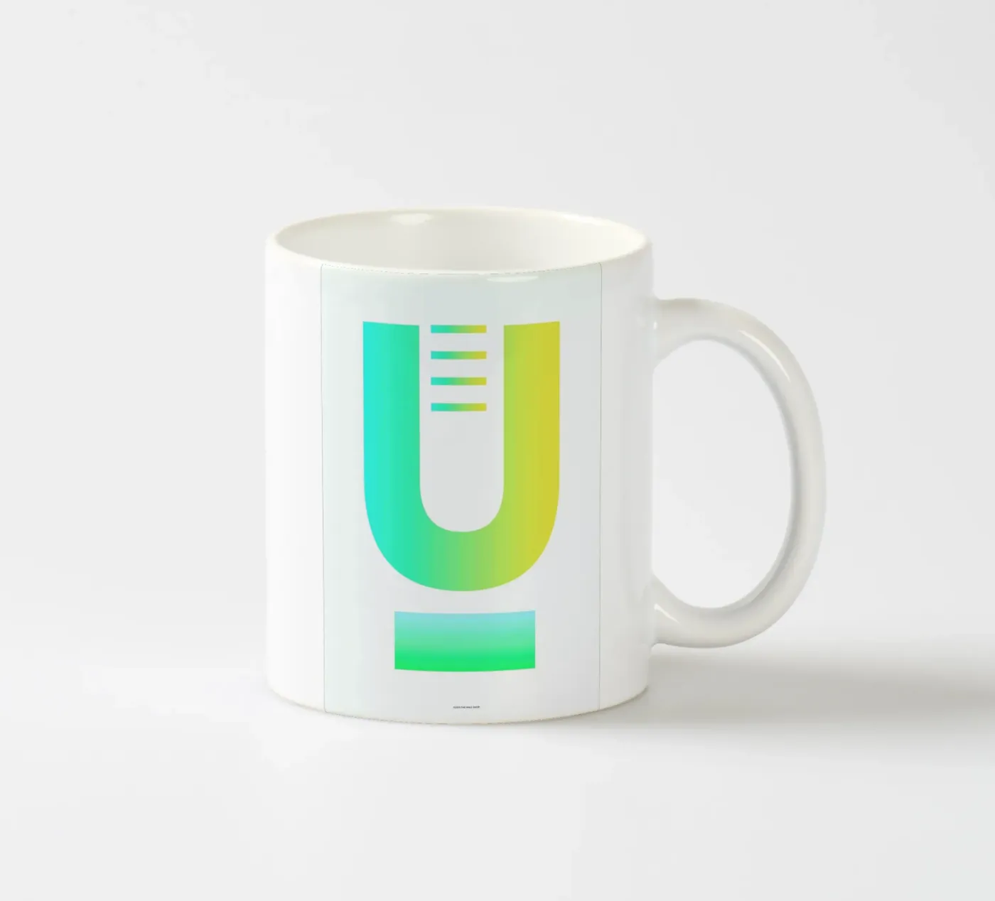 U ceramic mug by The Wall Shop