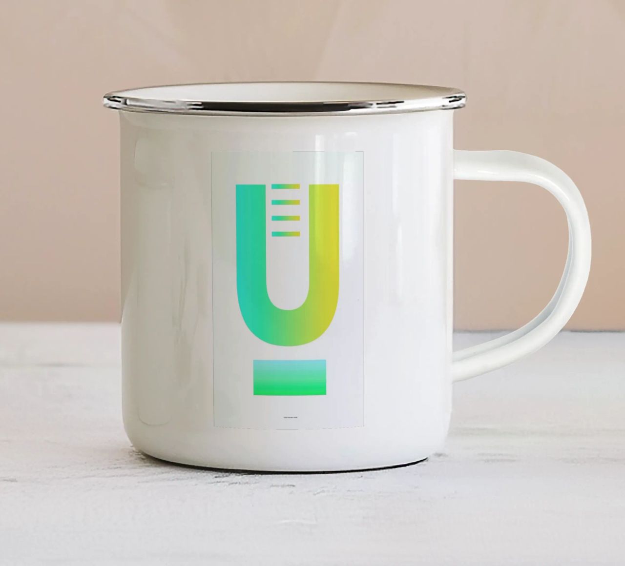 U tazza in smalto da The Wall Shop