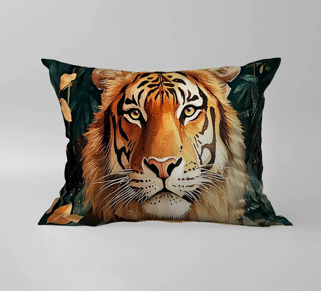 Tiger Forest Leaves cuscino da Mateo