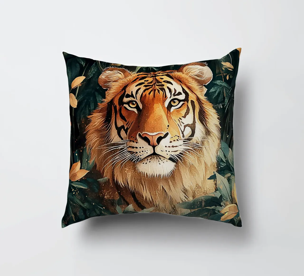 Tiger Forest Leaves cuscino da Mateo