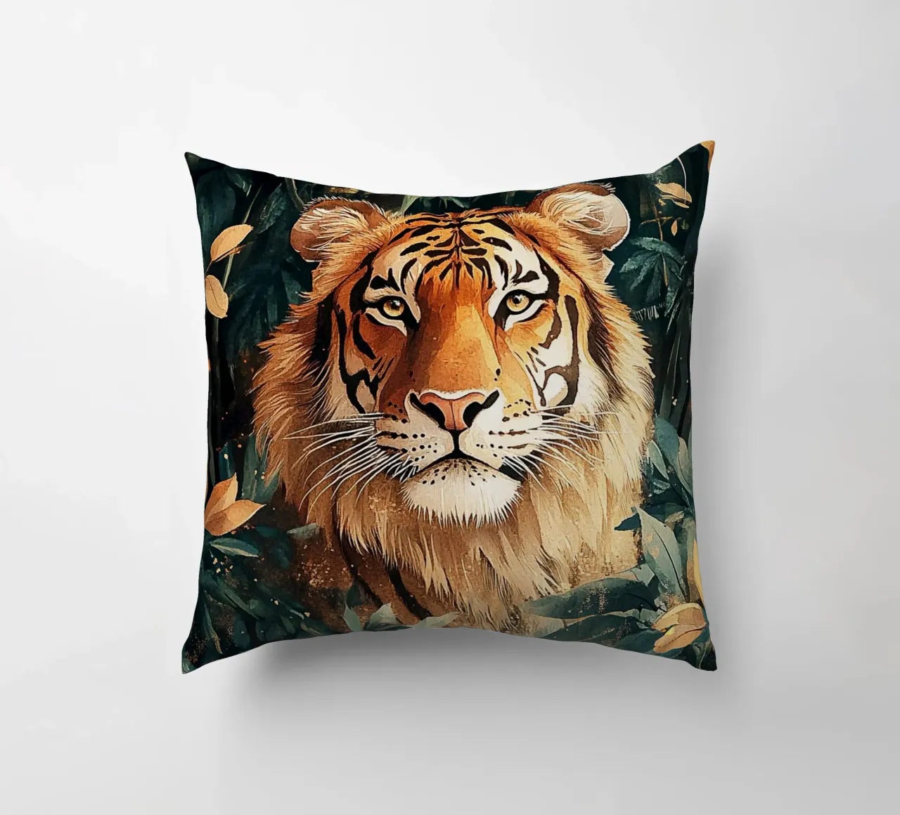 Tiger Forest Leaves cuscino da Mateo