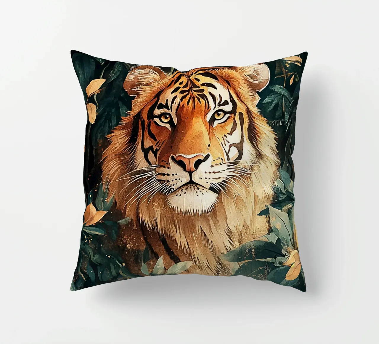 Tiger Forest Leaves cuscino da Mateo