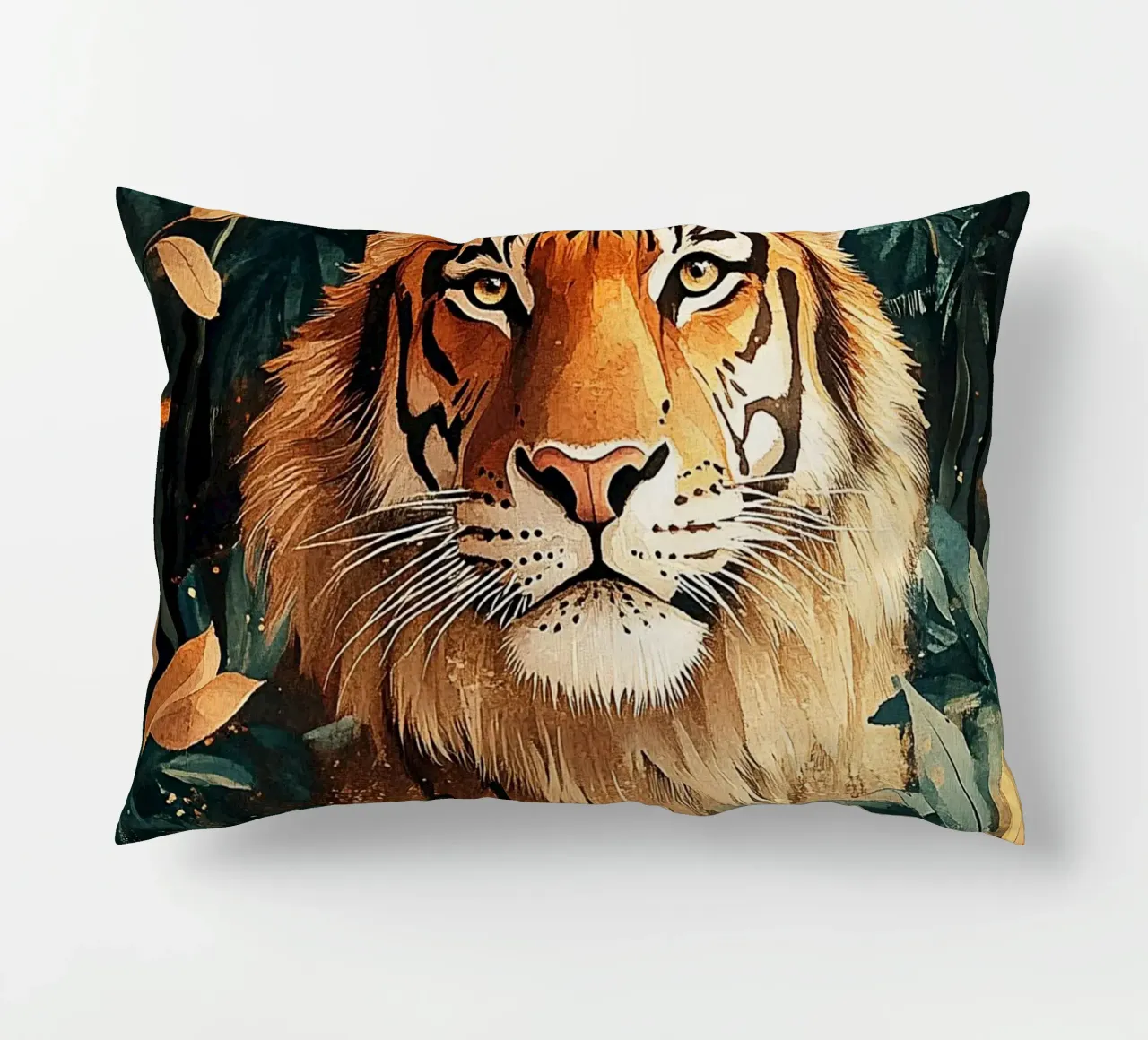 Tiger Forest Leaves cuscino da Mateo