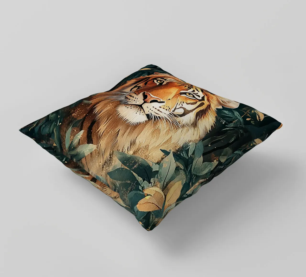 Tiger Forest Leaves cuscino da Mateo