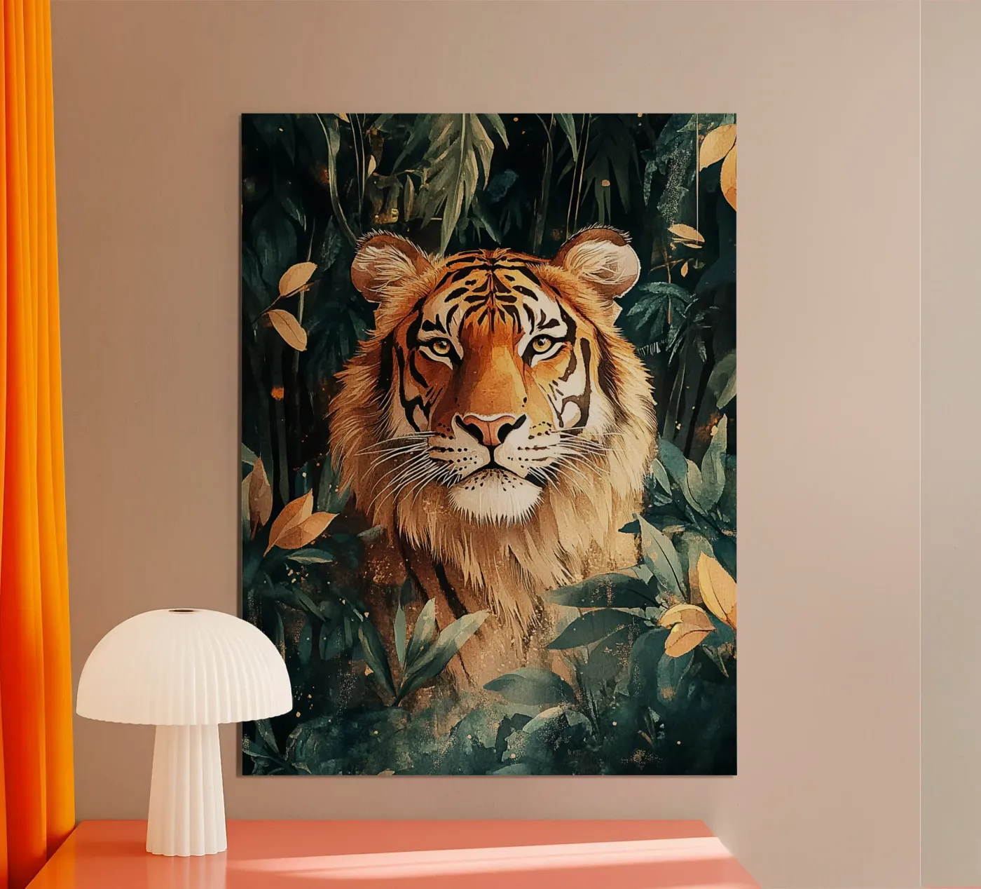 Tiger Forest Leaves poster da Mateo