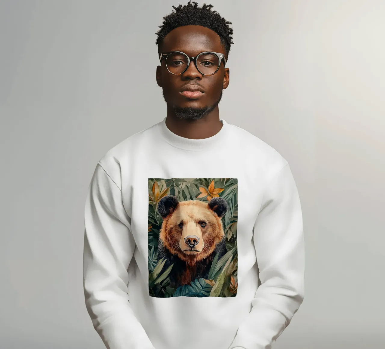 Bear Forest Leaves felpa da Mateo