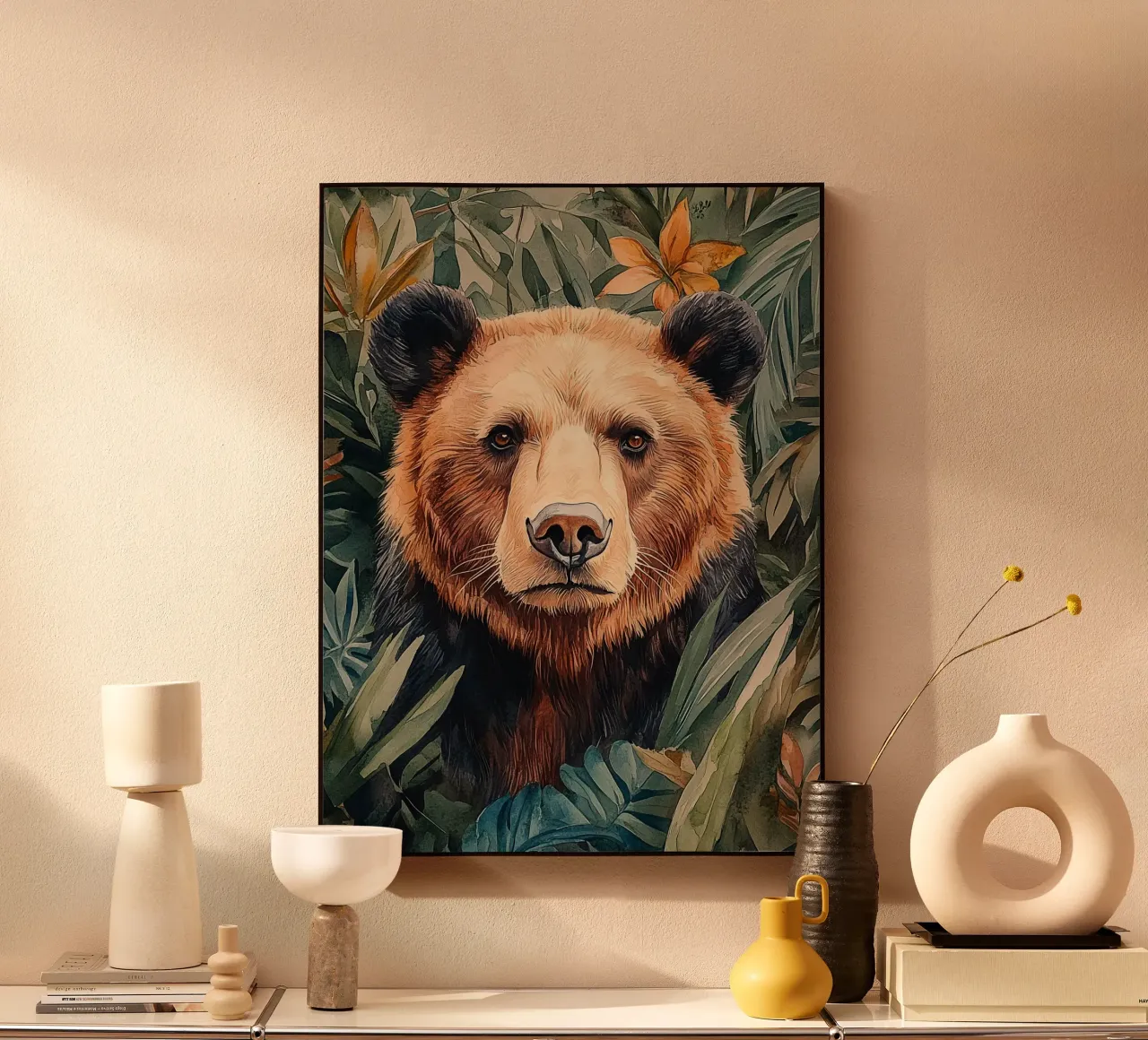 Bear Forest Leaves plexiglass da Mateo