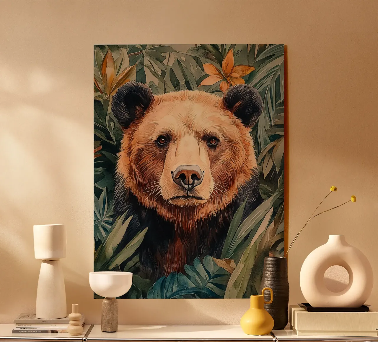 Bear Forest Leaves plexiglass da Mateo