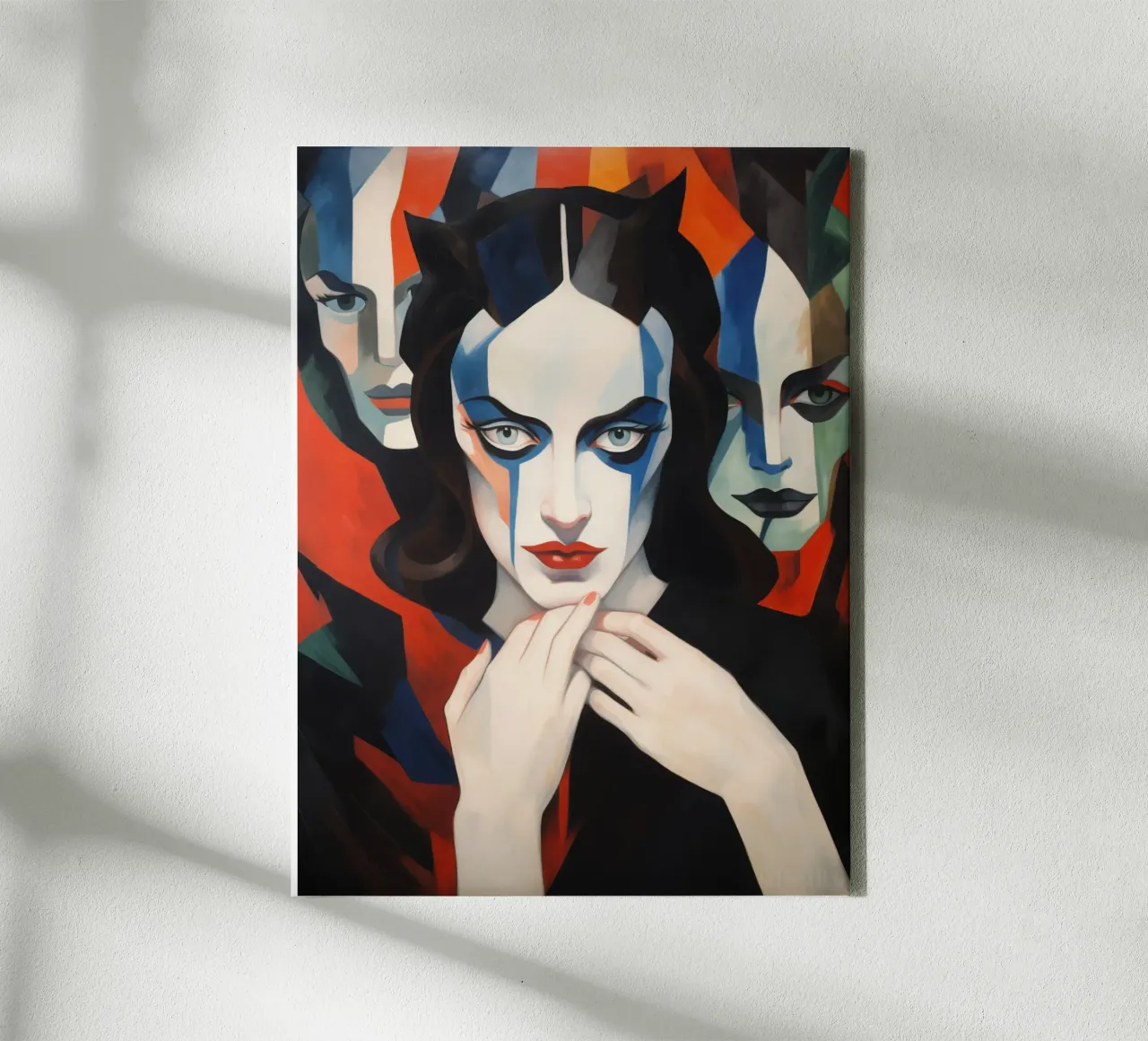 The She-Devil | Classical Expressionist Painting canvas with Floater frame by Autofocus