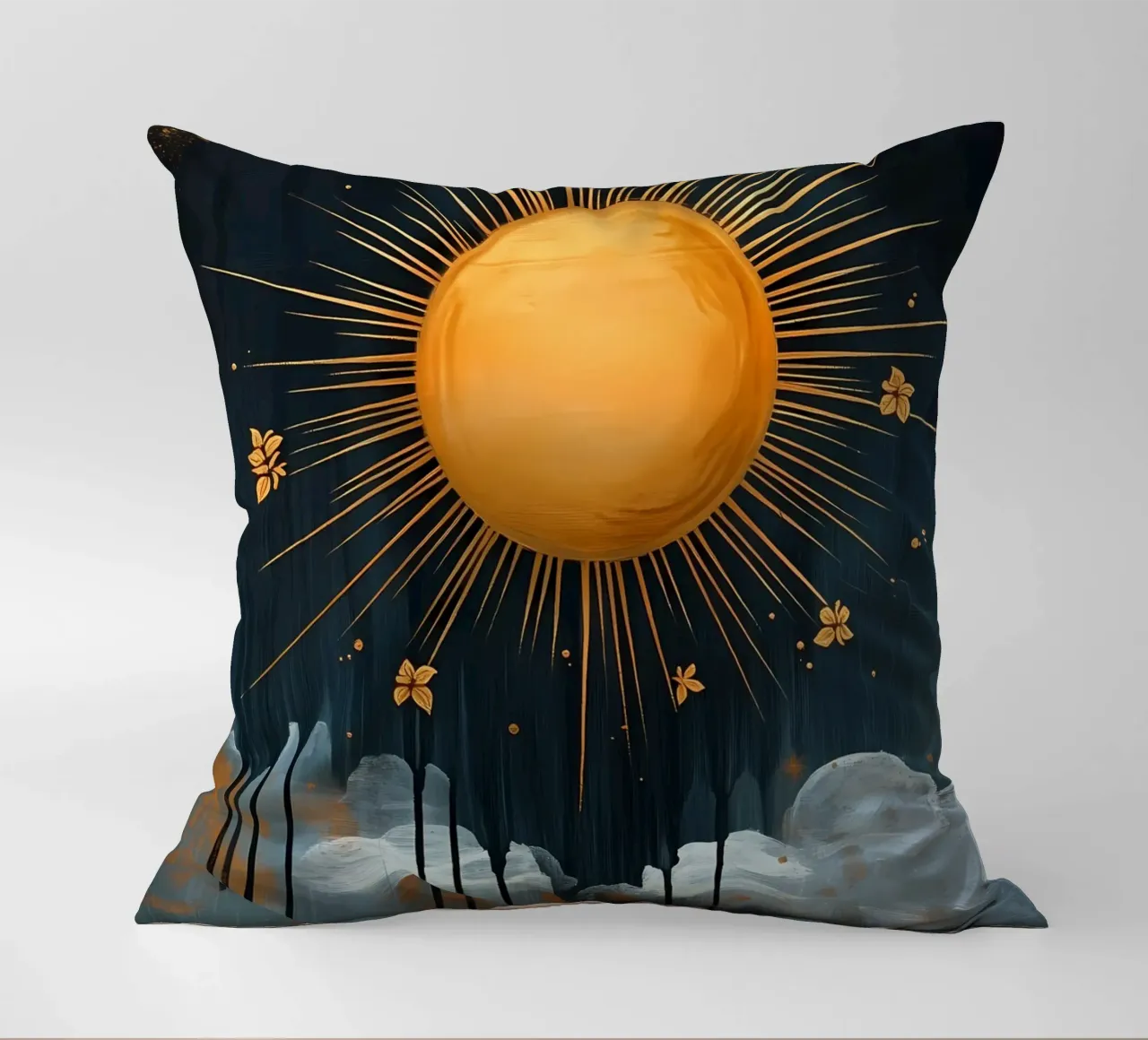 Sole e nuvole celesti cuscino da IamHomeStudio