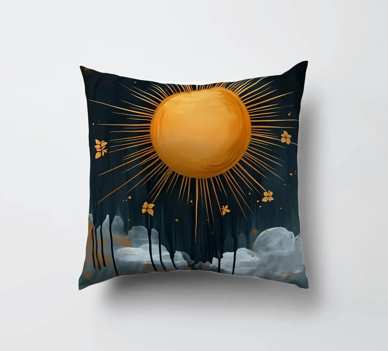 Sole e nuvole celesti cuscino da IamHomeStudio