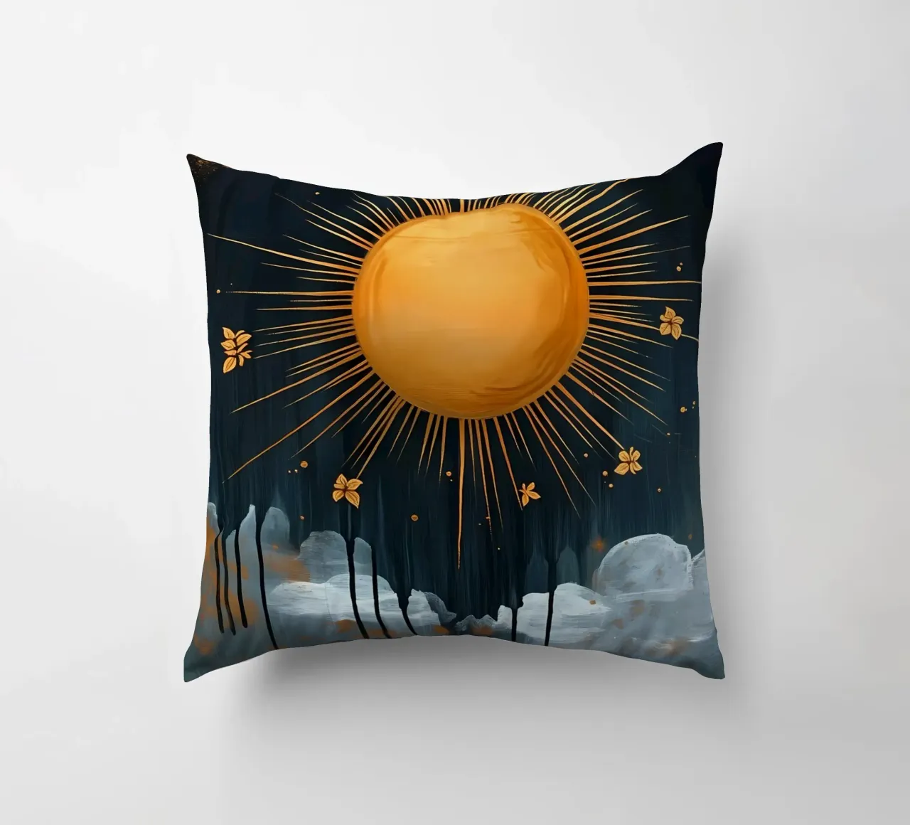 Sole e nuvole celesti cuscino da IamHomeStudio