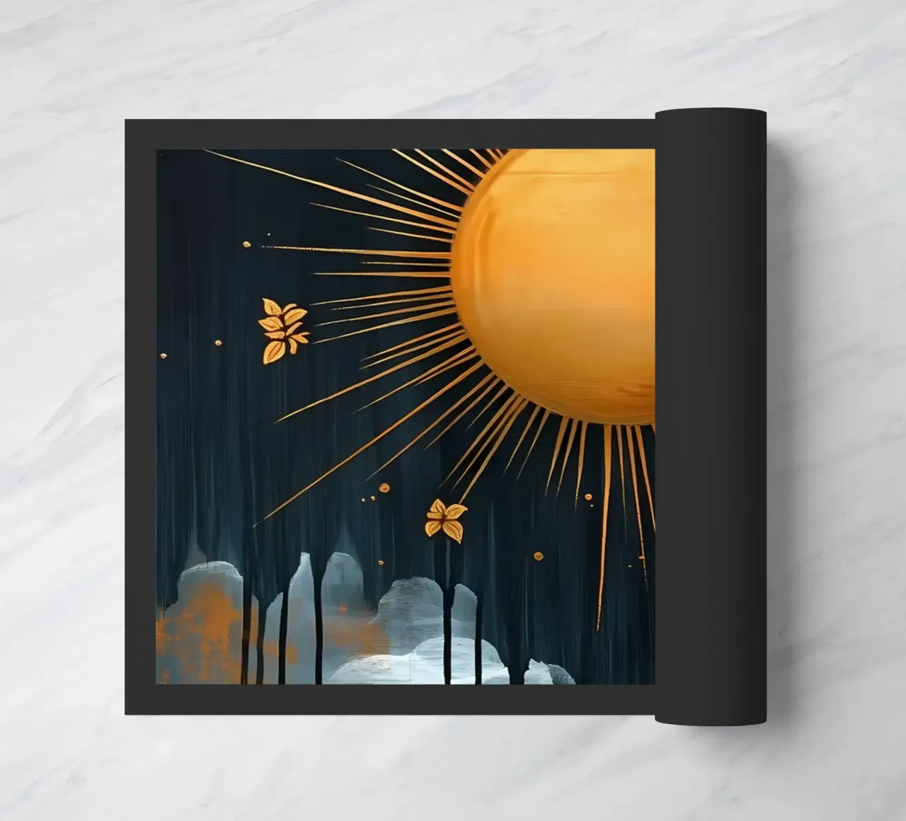 Celestial Sun and Clouds doormat by IamHomeStudio