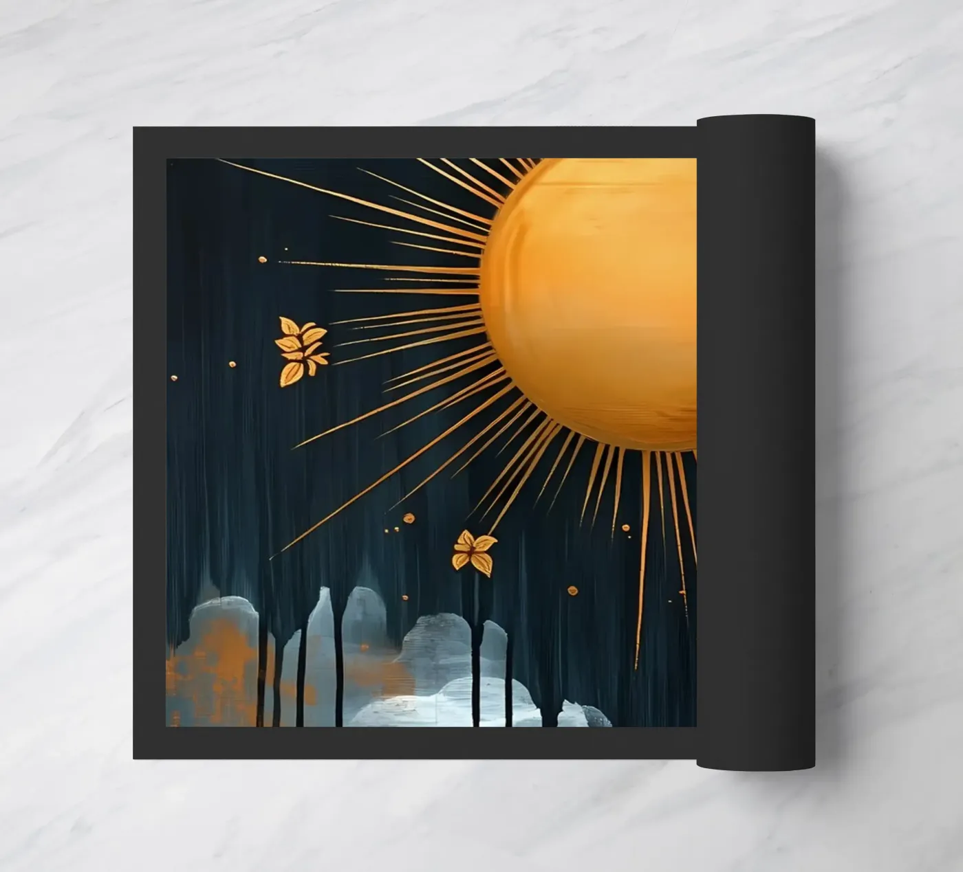 Celestial Sun and Clouds doormat by IamHomeStudio