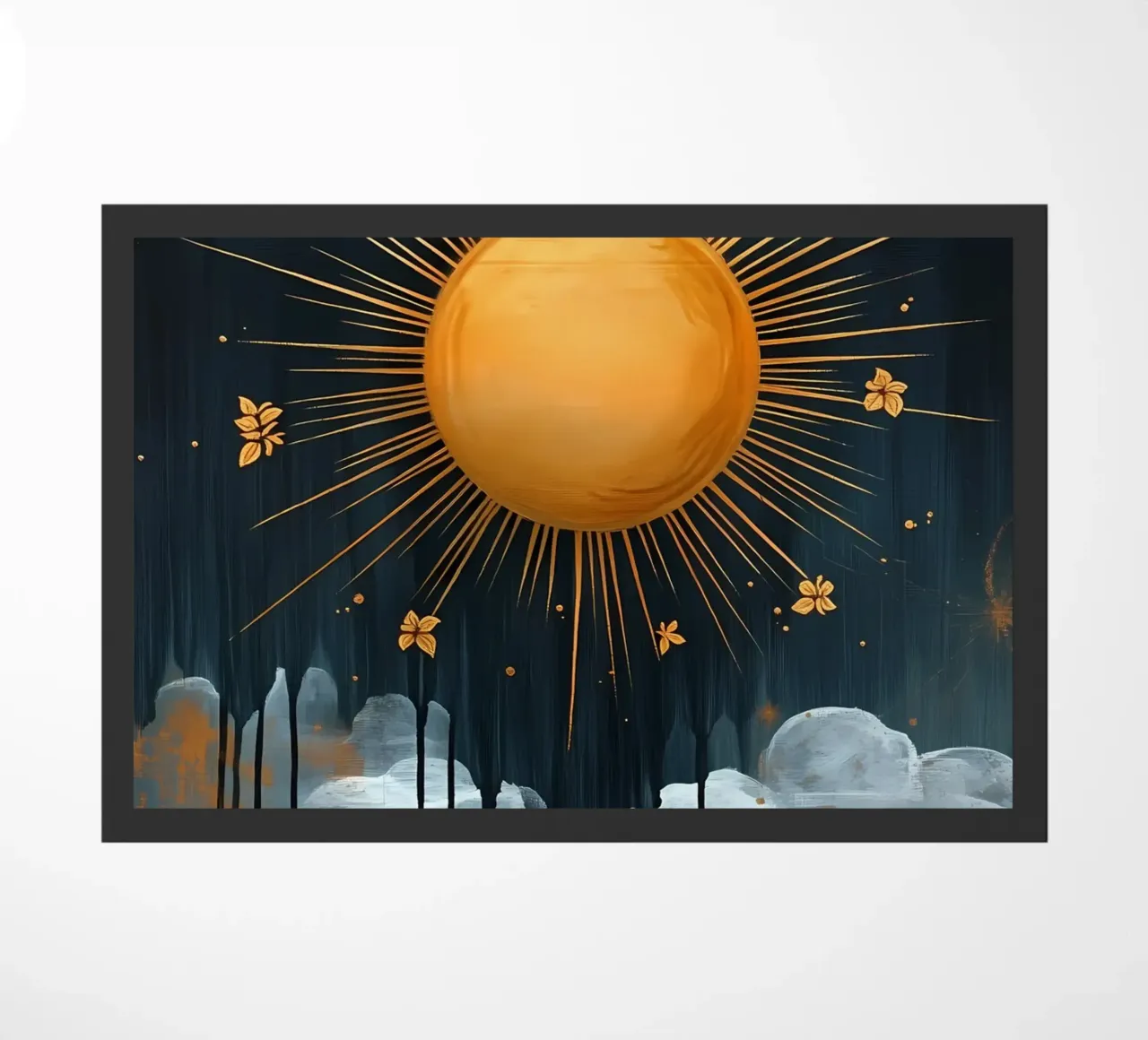 Sole e nuvole celesti zerbino da IamHomeStudio