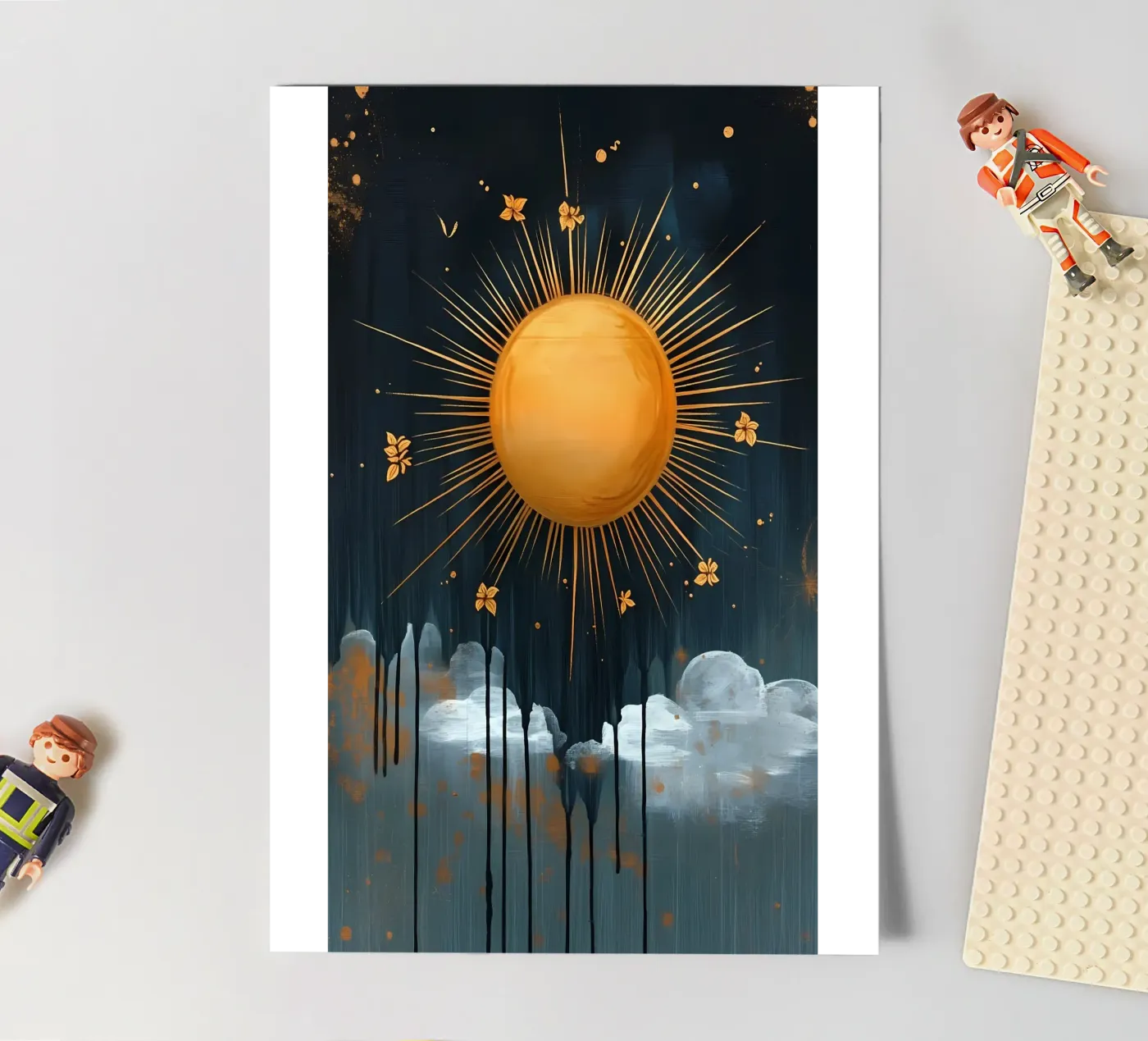 Celestial Sun and Clouds sticker sheet by IamHomeStudio
