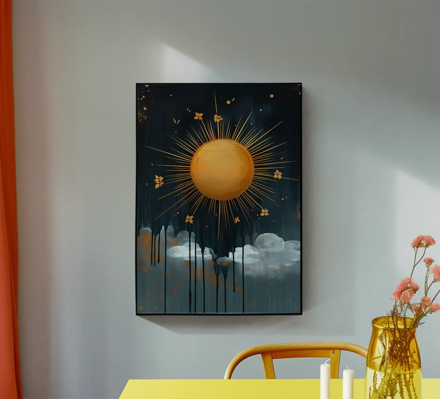 Sole e nuvole celesti plexiglass da IamHomeStudio