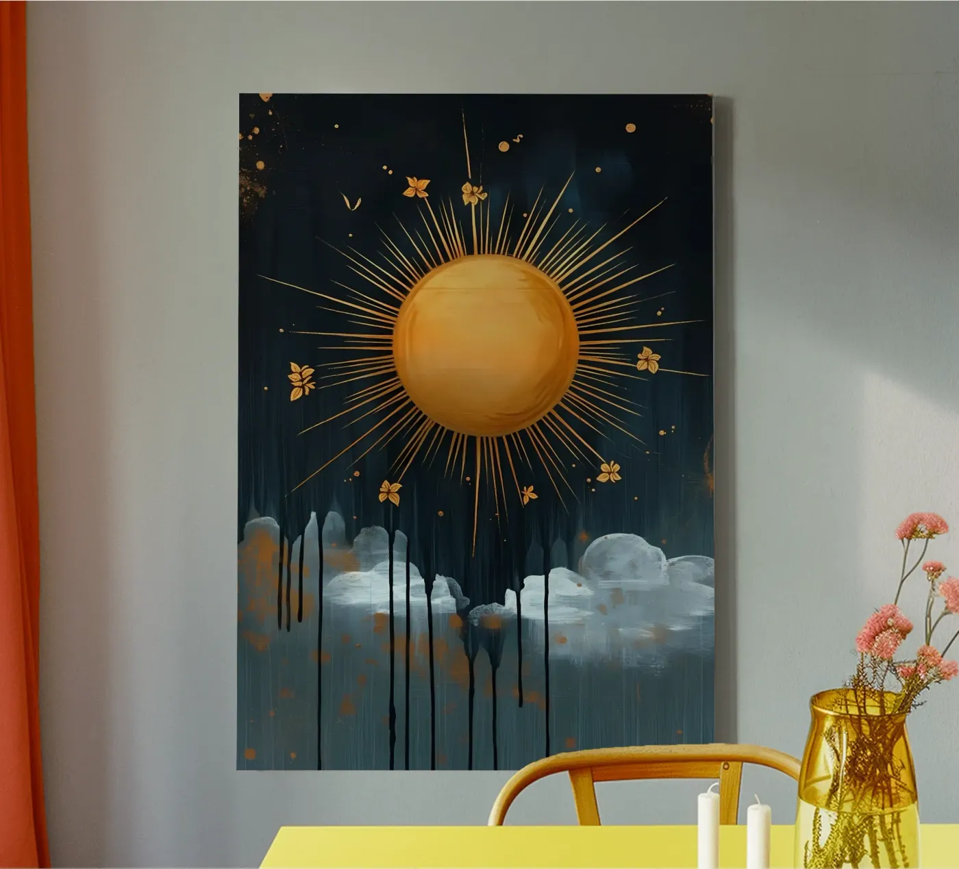 Hemelse zon en wolken canvas van IamHomeStudio