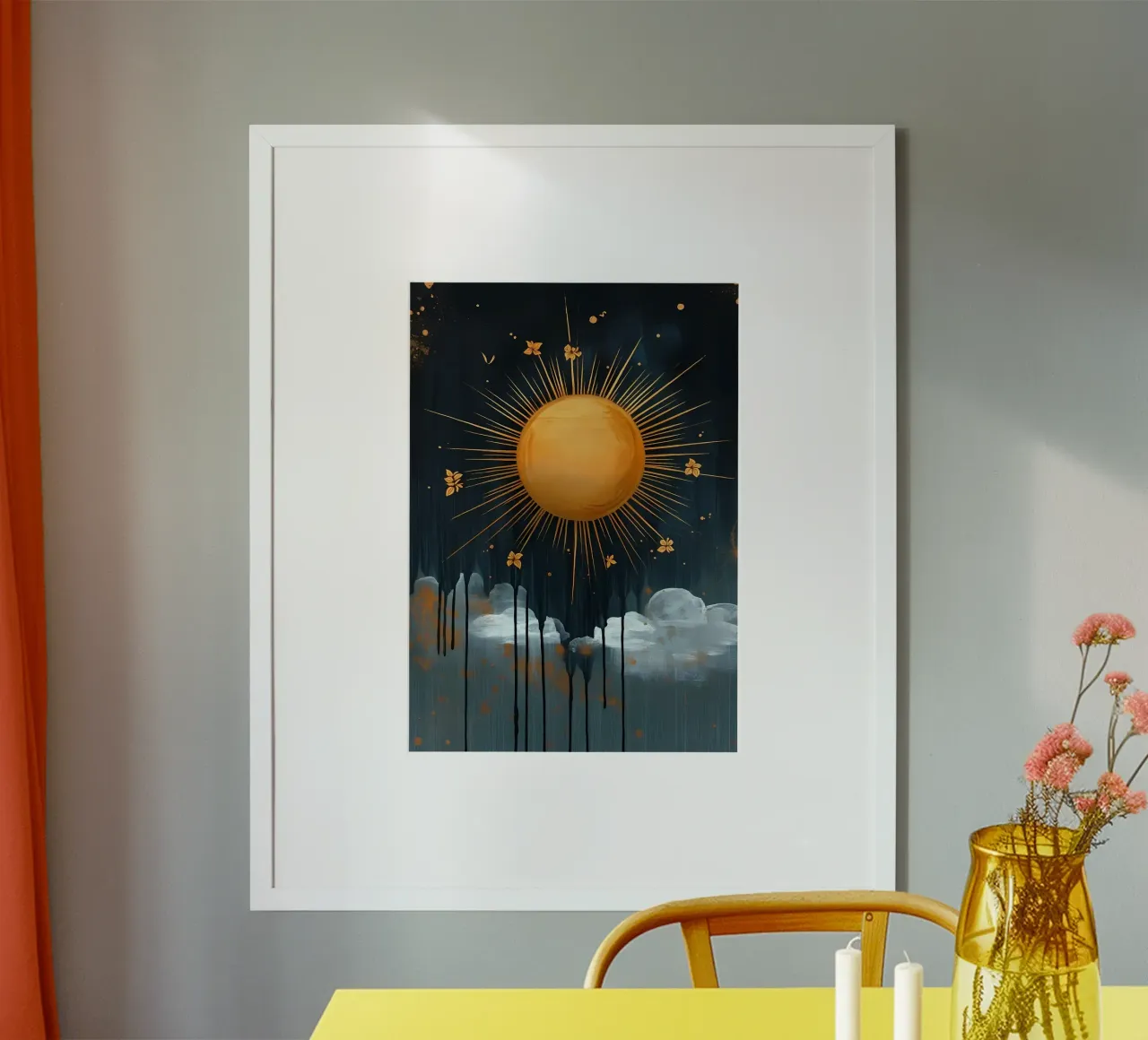 Celestial Sun and Clouds poster by IamHomeStudio