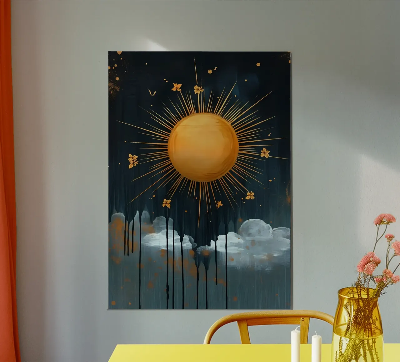 Celestial Sun and Clouds poster by IamHomeStudio