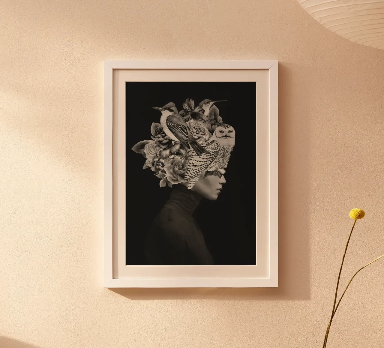 PORTRAIT D'UNE DAME AVEC DES OISEAUX poster de dada22