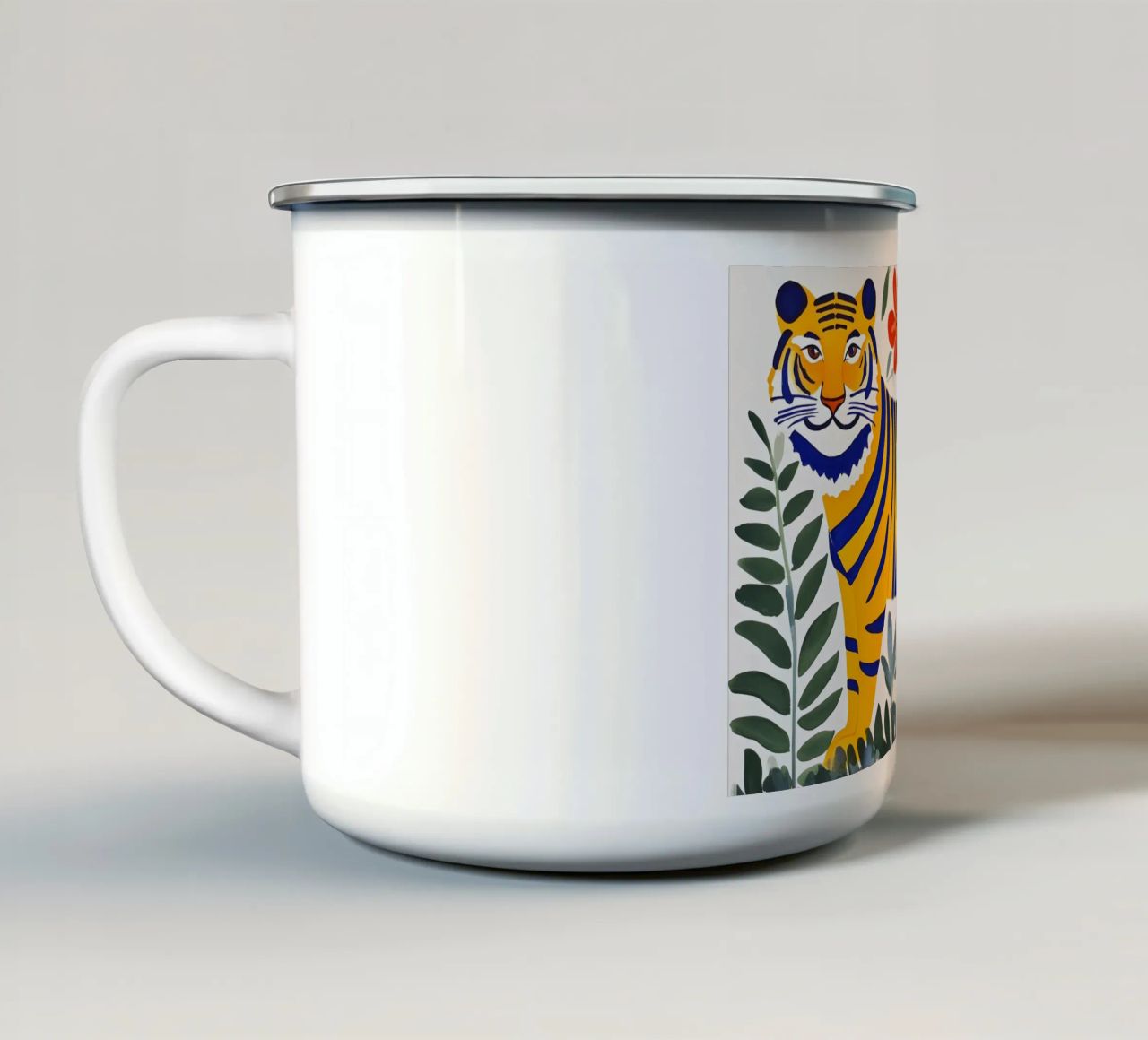 Tigre carina tazza in smalto da Olga Wildrose