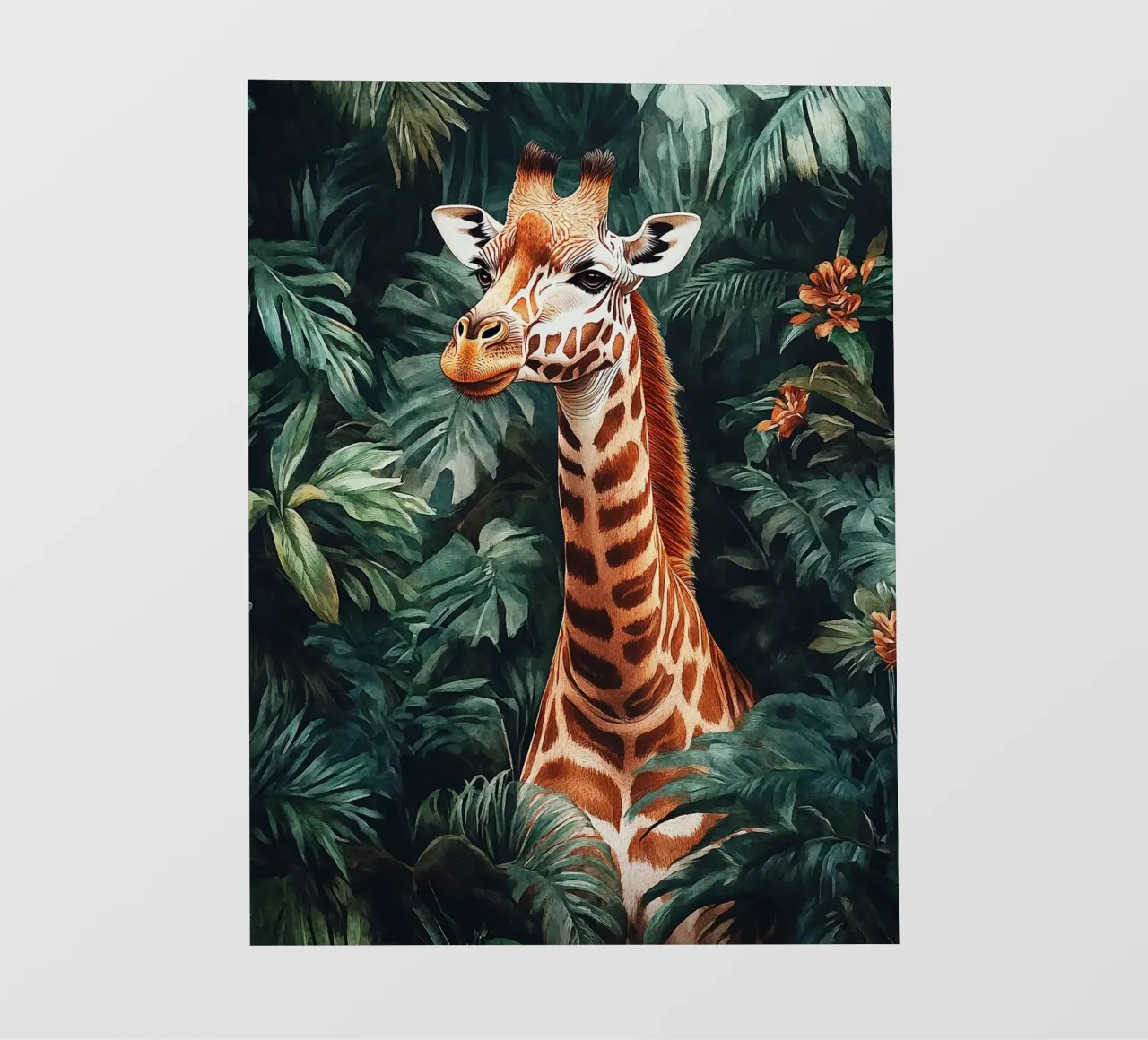 Giraffe Forest Leaves telo in pvc da Mateo