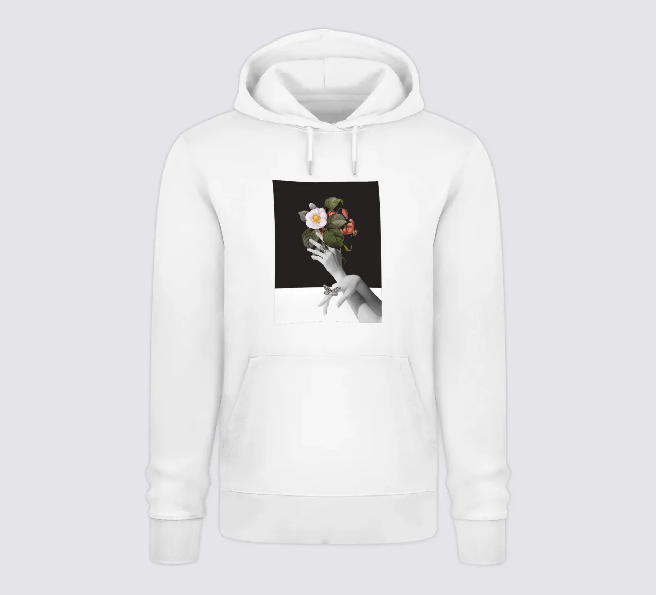 Mani con fiori felpa con cappuccio da dada22