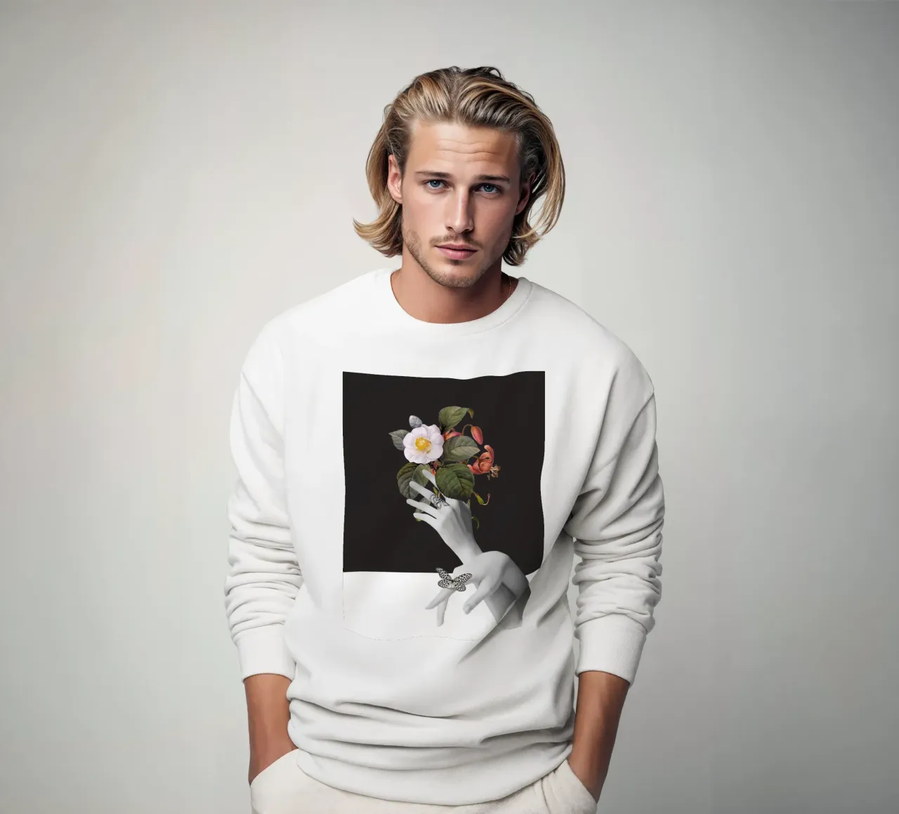 Mani con fiori felpa da dada22