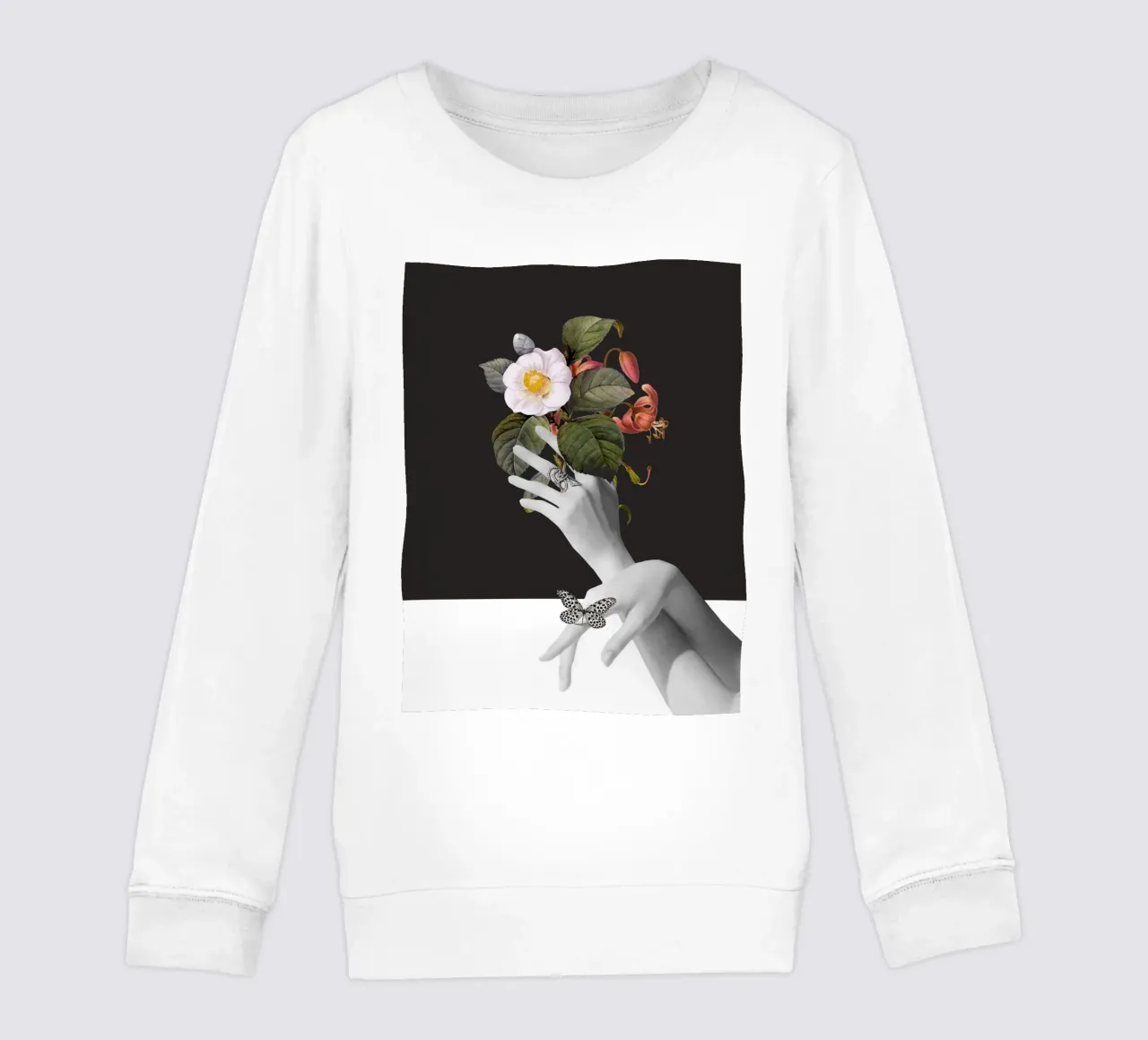 Mani con fiori felpa bambino da dada22