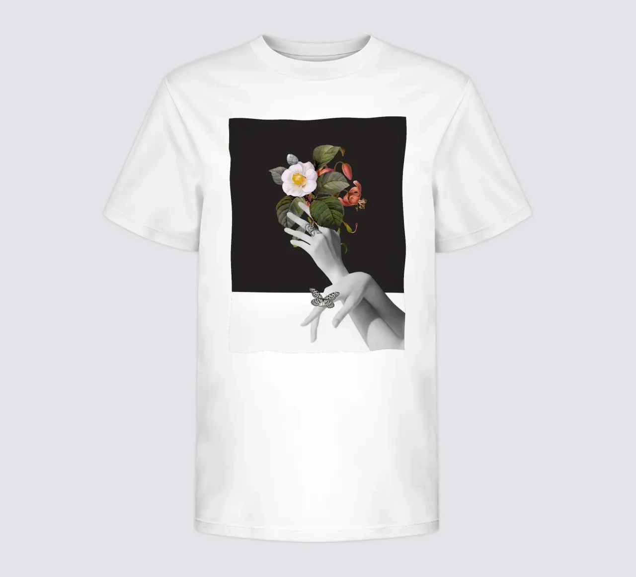 Mani con fiori t-shirt bambini da dada22