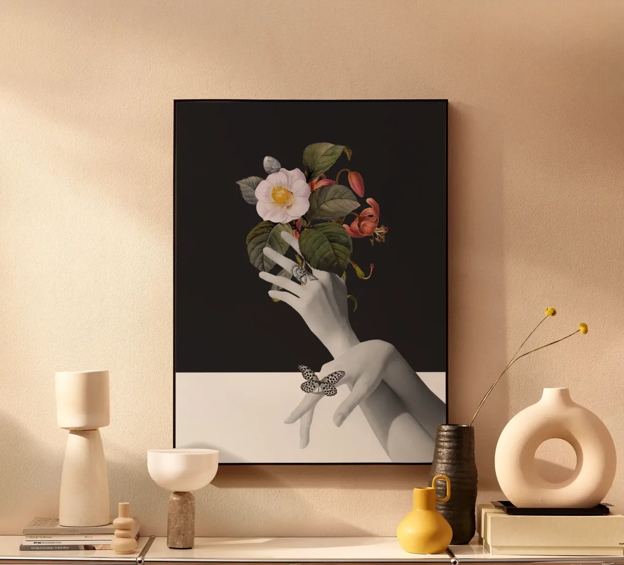 Mains avec des fleurs panneau forex de dada22