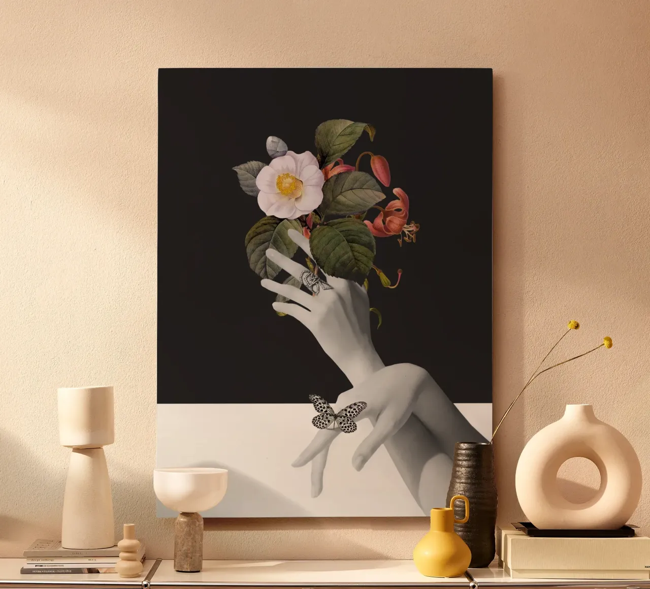 Mains avec des fleurs panneau forex de dada22