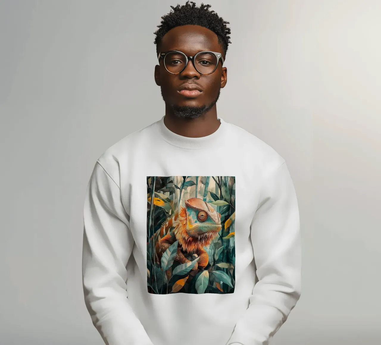 Chameleon Forest Leaves felpa da Mateo