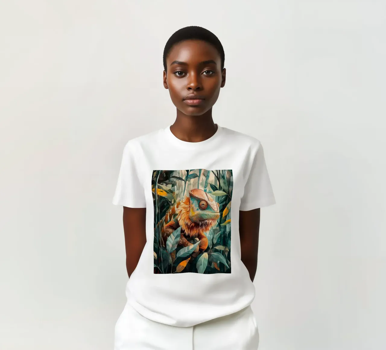 Chameleon Forest Leaves t-shirt da Mateo