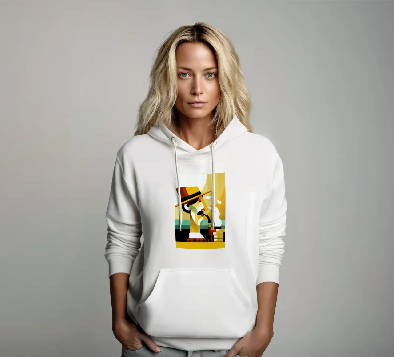 A man with a pipe felpa con cappuccio da Oscar Odd Diodoro