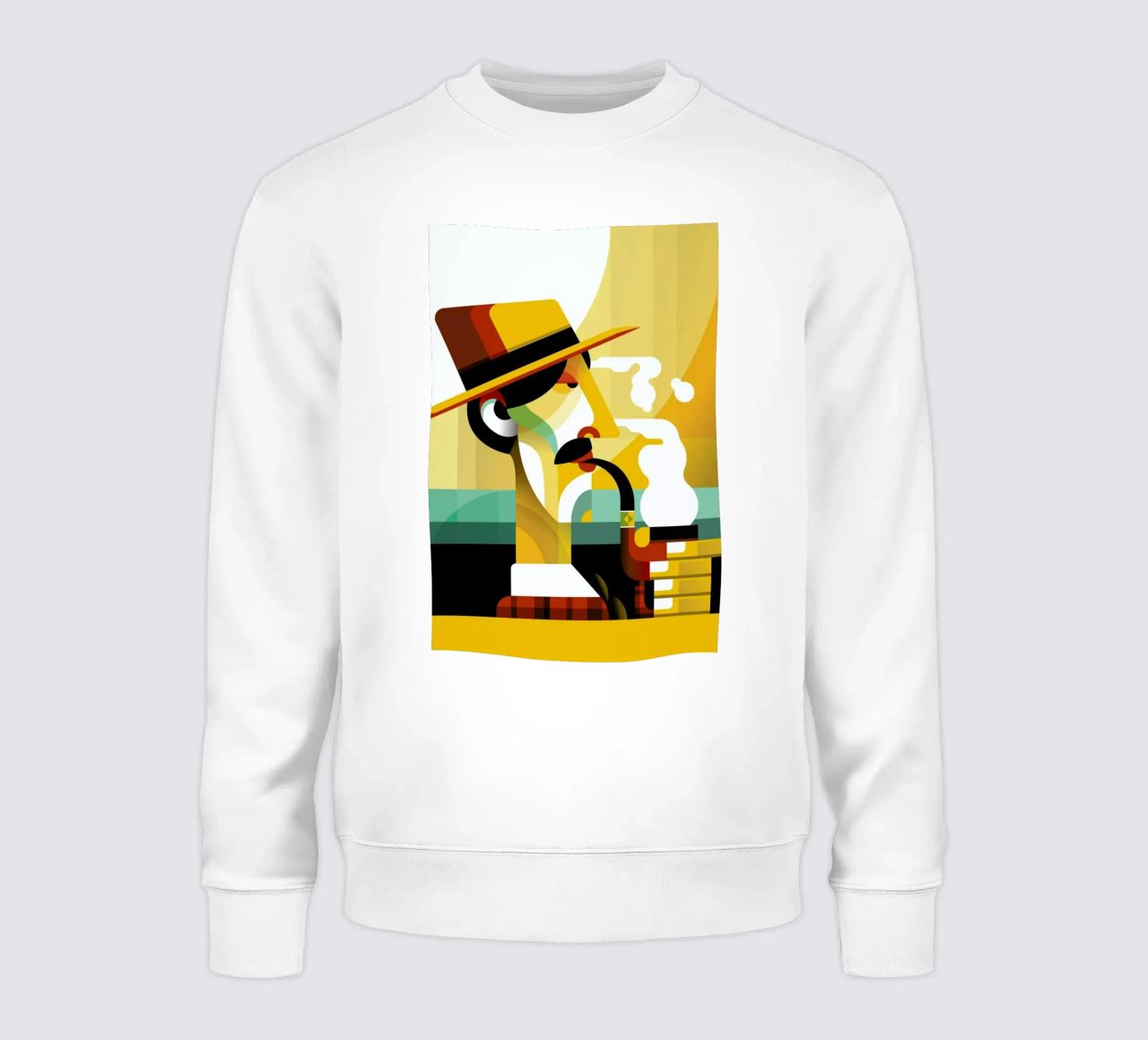 A man with a pipe sweatshirt van Oscar Odd Diodoro