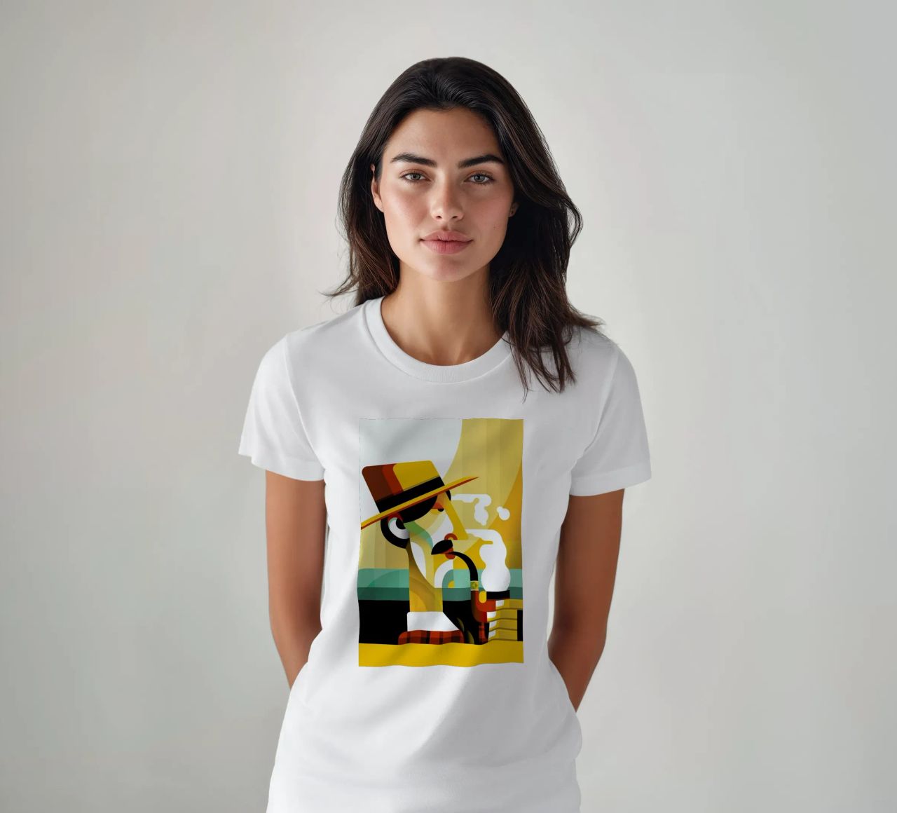 A man with a pipe t-shirt da Oscar Odd Diodoro
