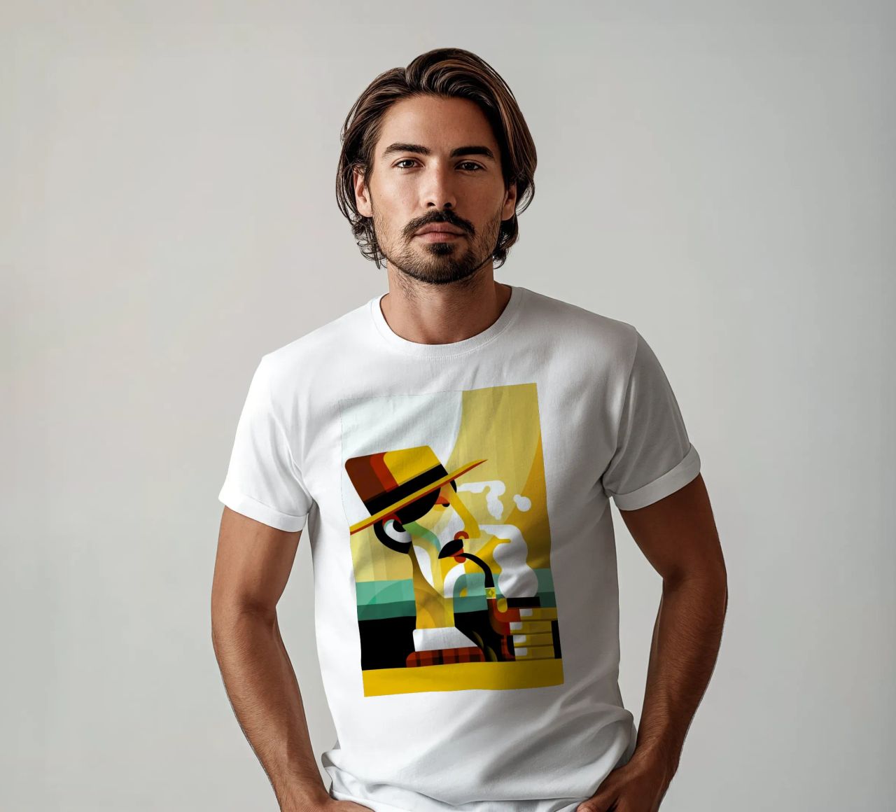 A man with a pipe t-shirt da Oscar Odd Diodoro