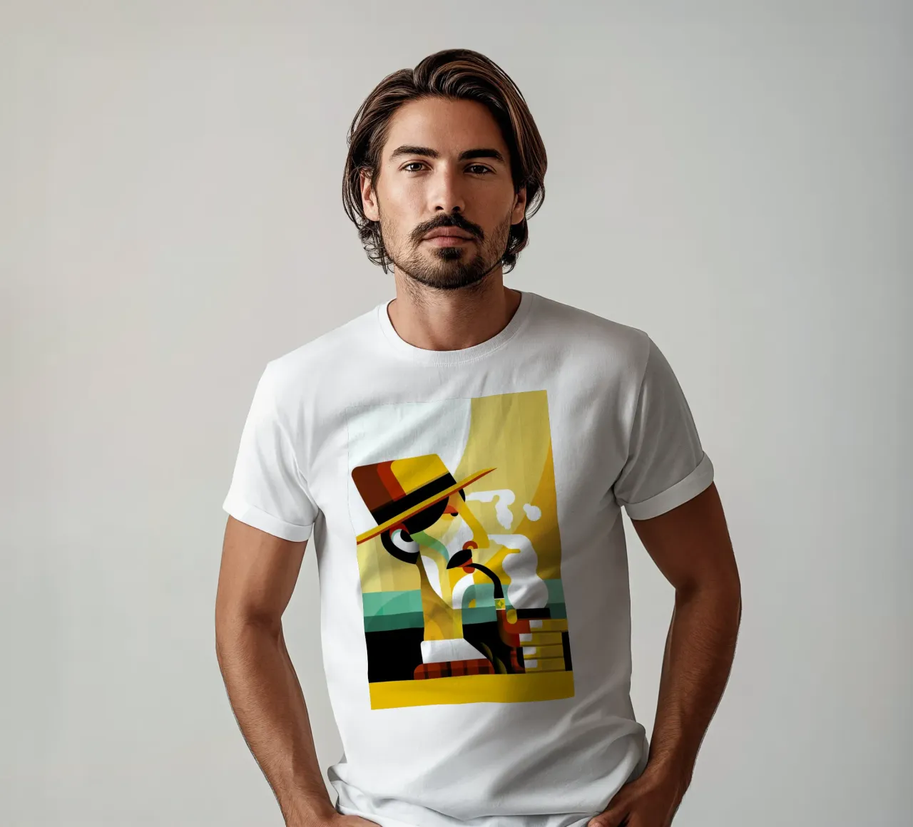 A man with a pipe t-shirt da Oscar Odd Diodoro