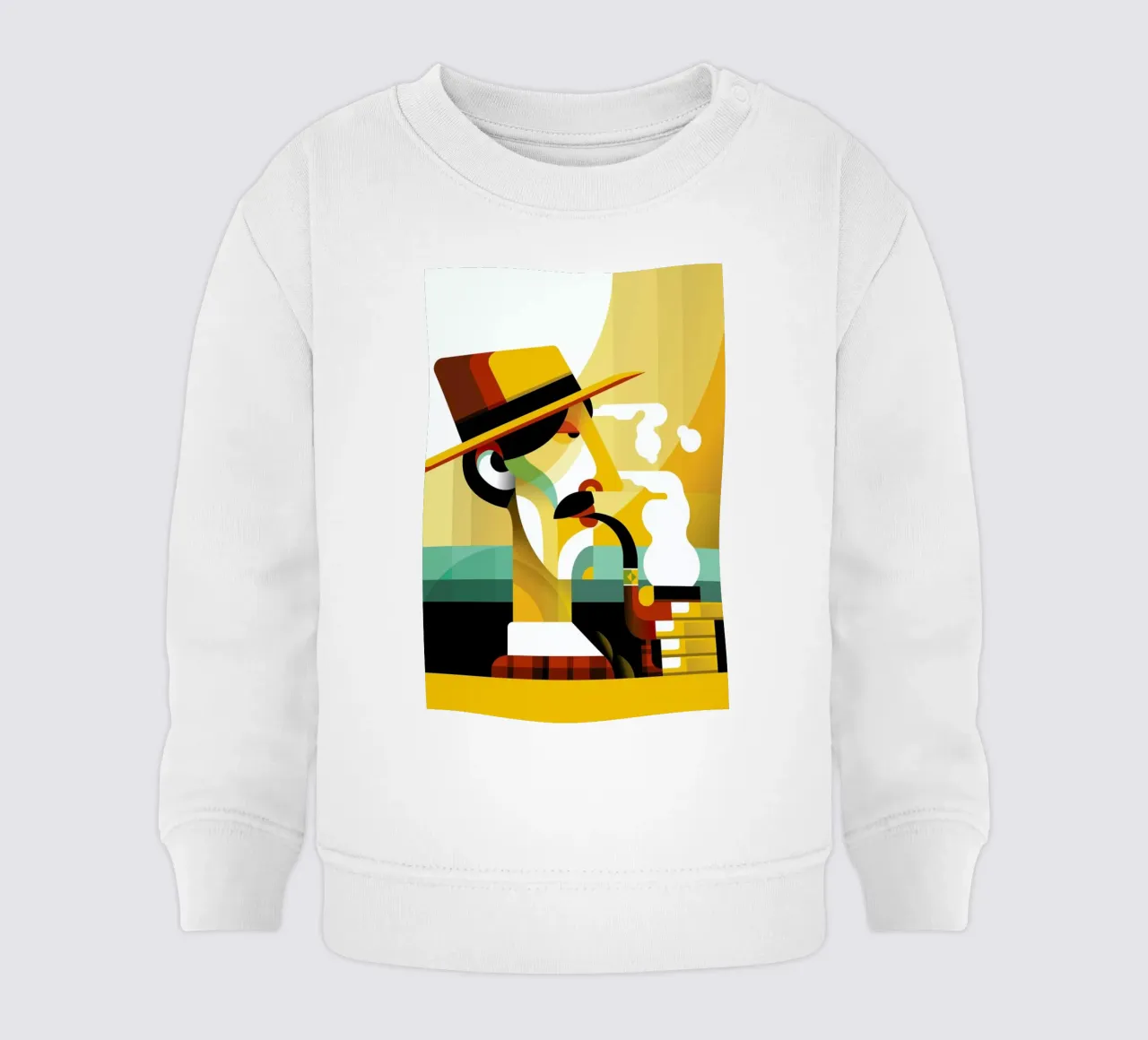 A man with a pipe felpa neonato da Oscar Odd Diodoro