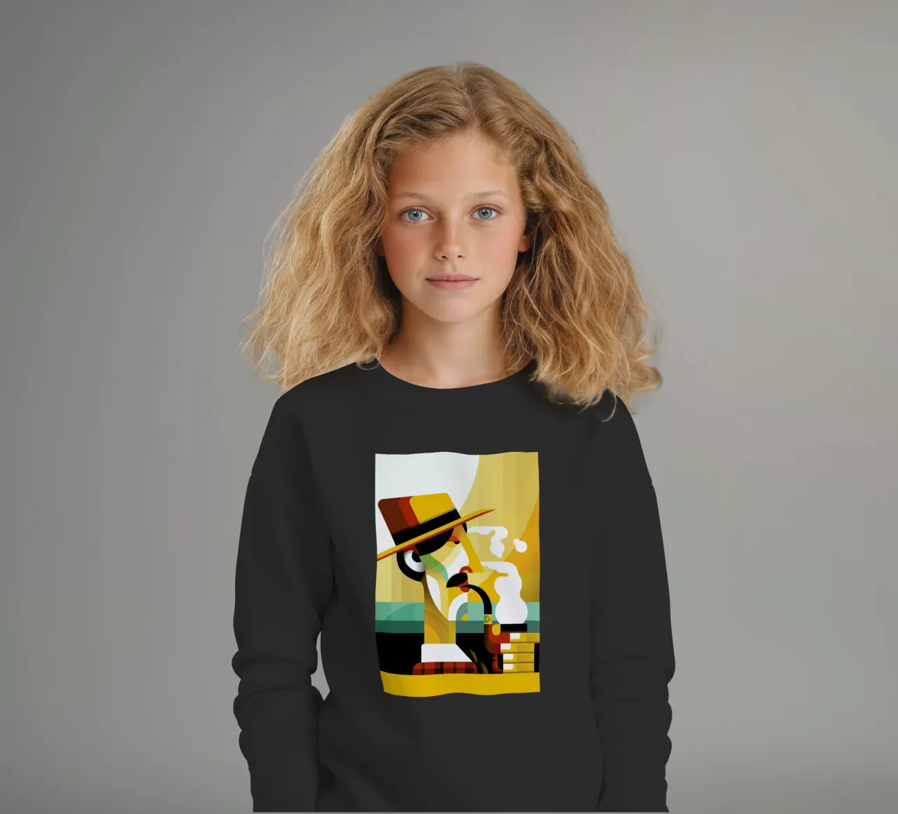 A man with a pipe felpa bambino da Oscar Odd Diodoro