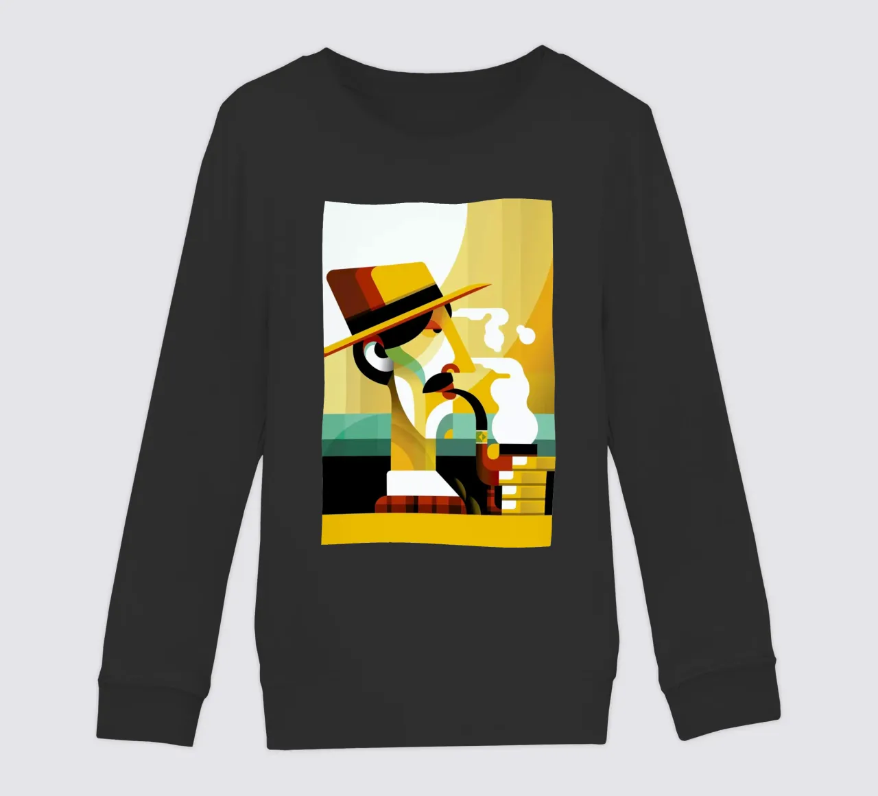 A man with a pipe felpa bambino da Oscar Odd Diodoro