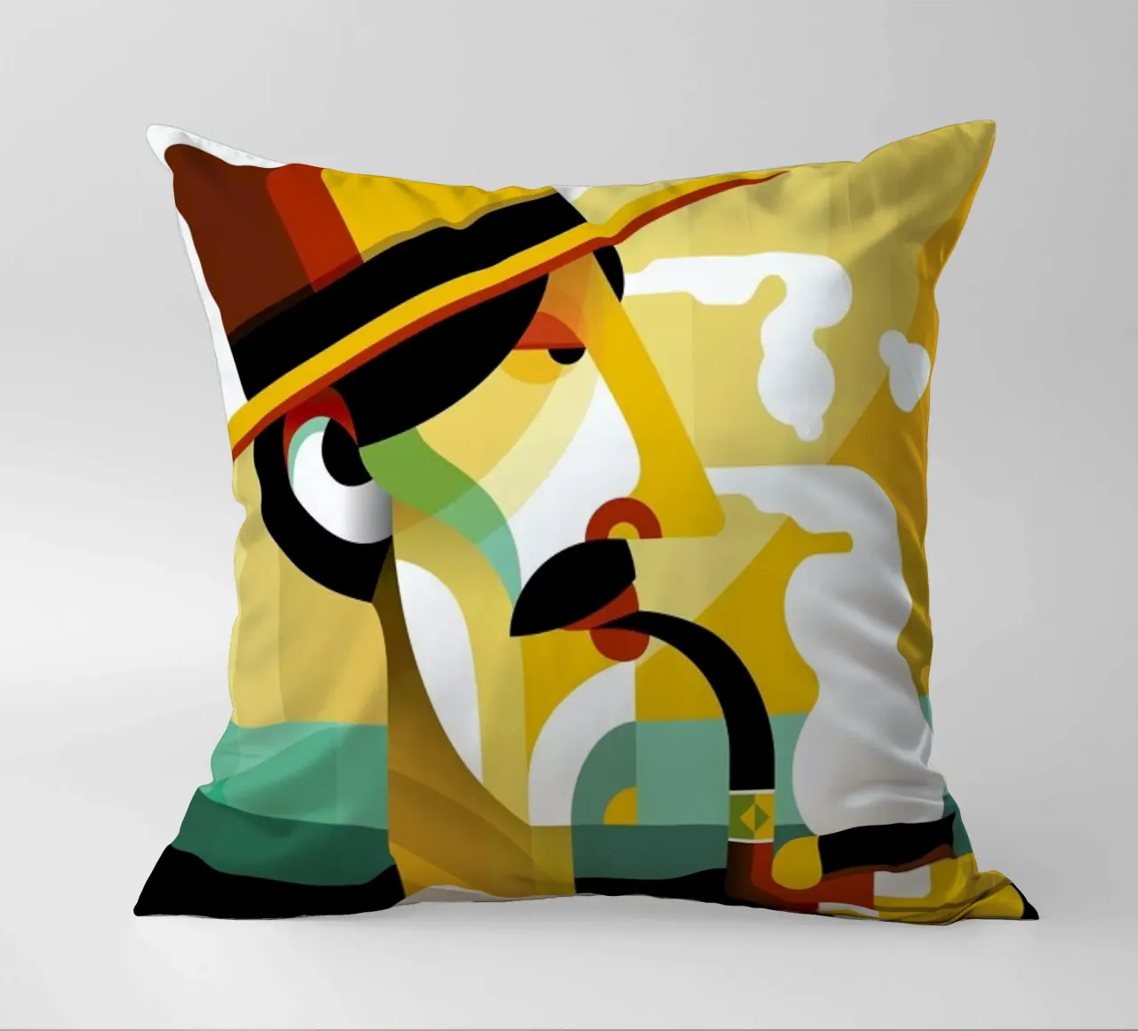 A man with a pipe cuscino da Oscar Odd Diodoro