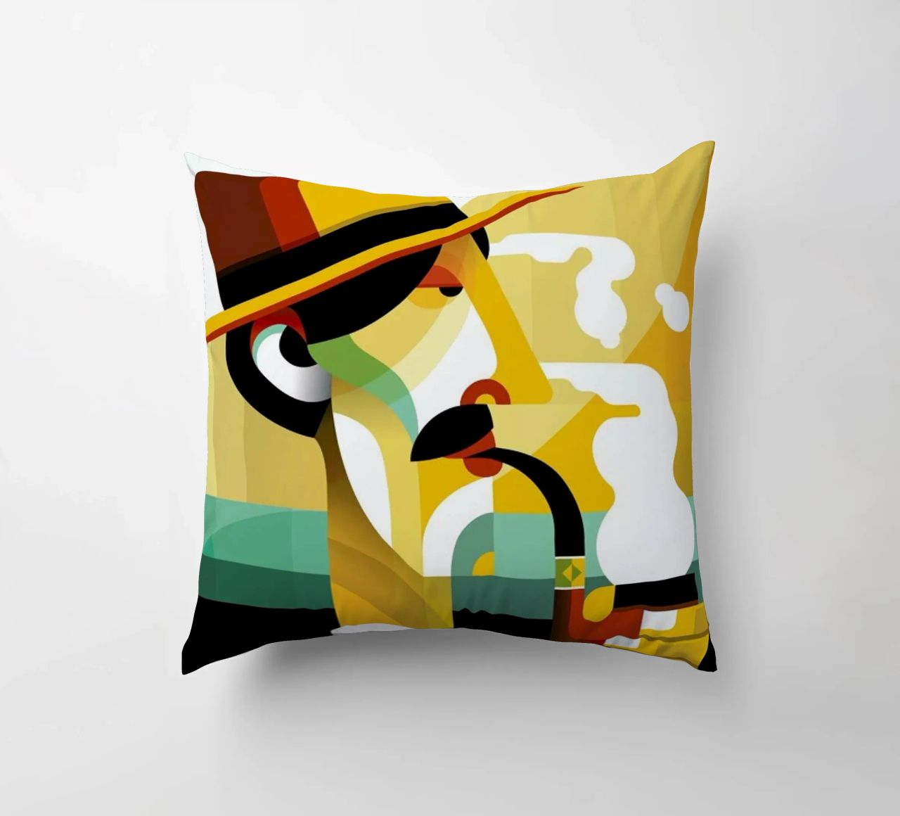 A man with a pipe cuscino da Oscar Odd Diodoro