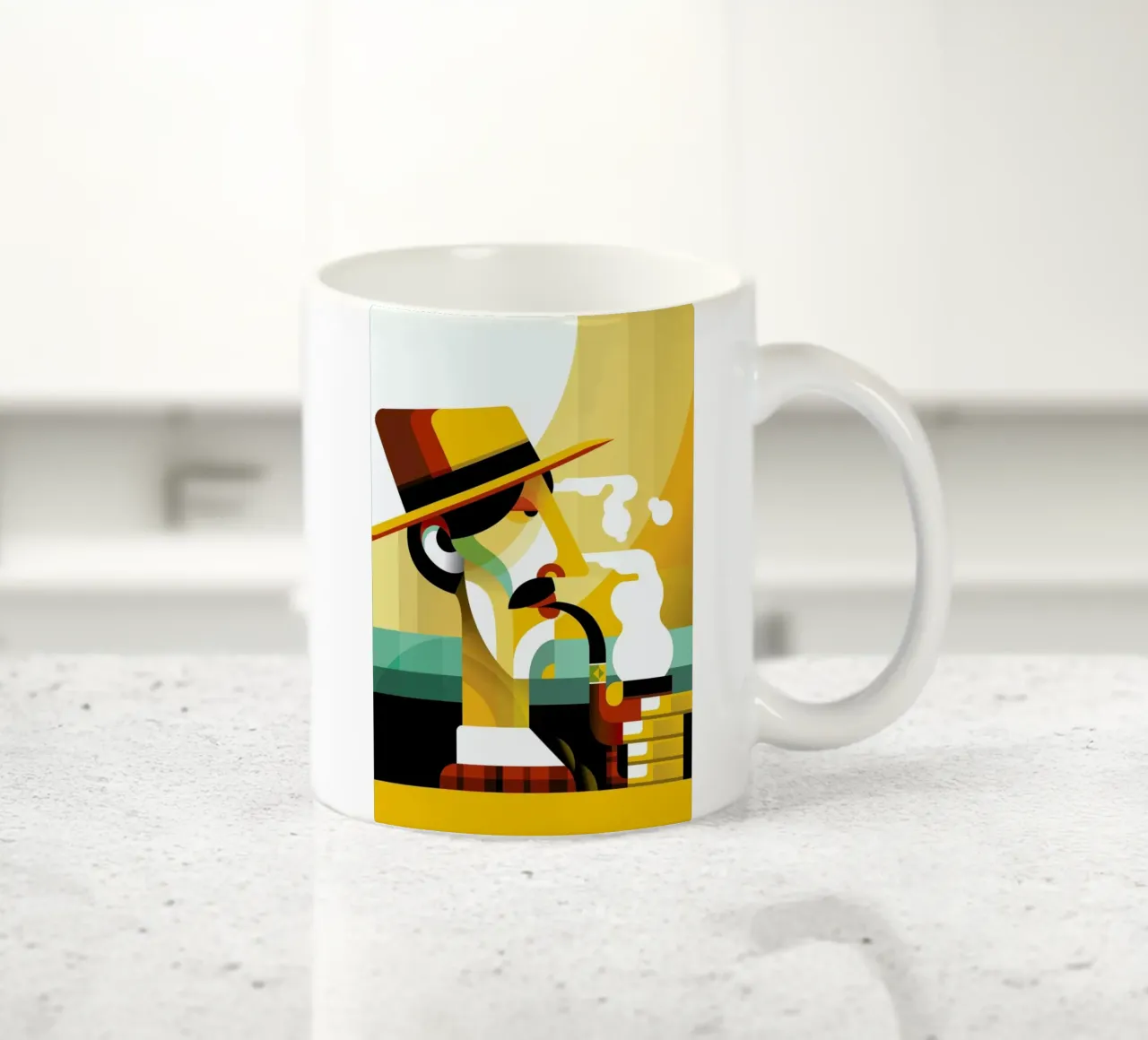 A man with a pipe mug en céramique de Oscar Odd Diodoro
